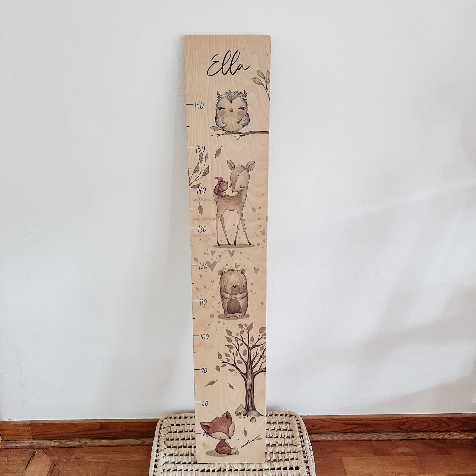 Kindermesslatte Holz personalisiert - Fertige Designs - lyllevenn