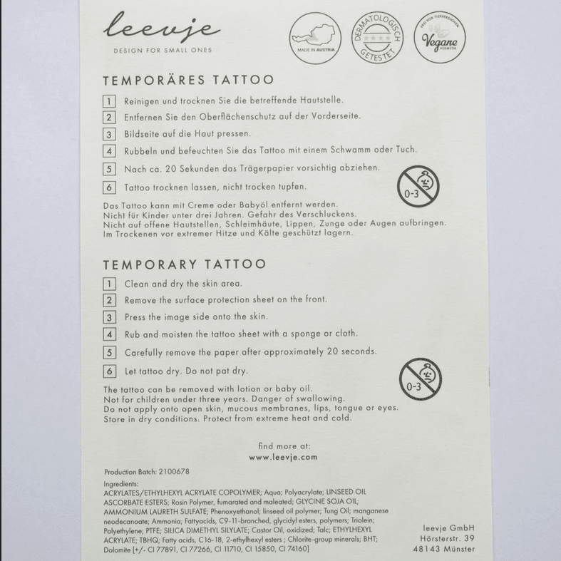 Kindertattoo – SAFARI - lyllevenn