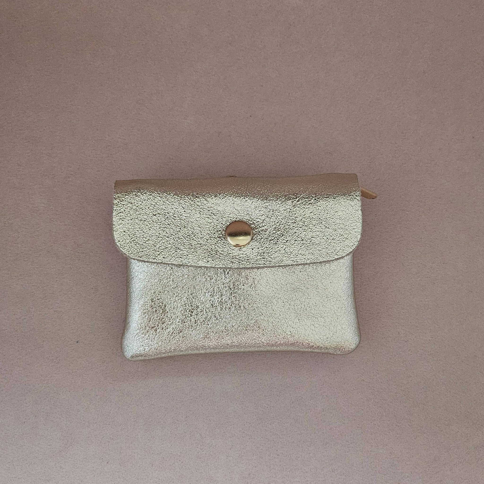 Leder - Geldbörse - Gold - lyllevenn