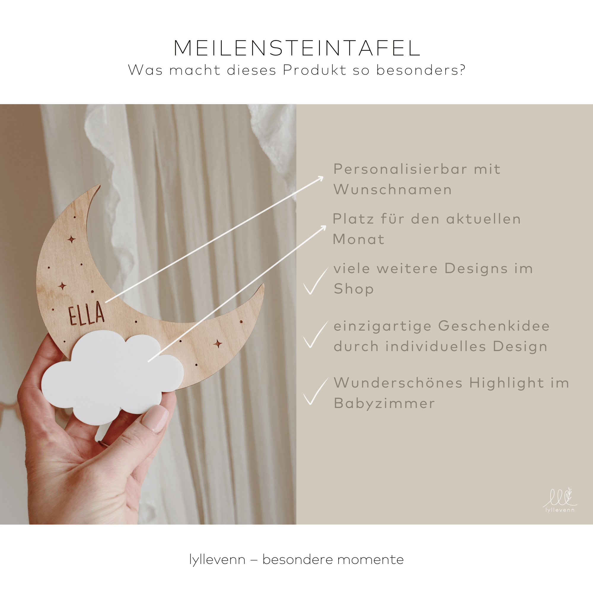 Meilensteine Baby - Mond - lyllevenn