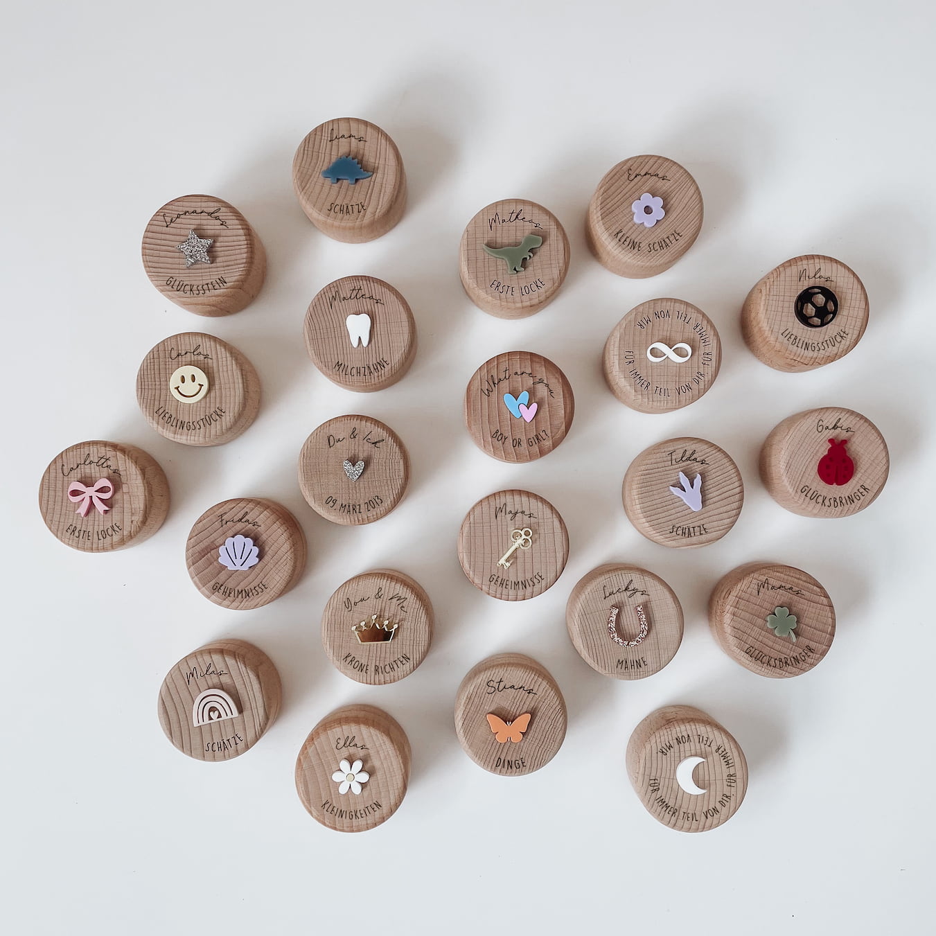 Milchzahndose personalisiert Holz - Abenteuer - lyllevenn