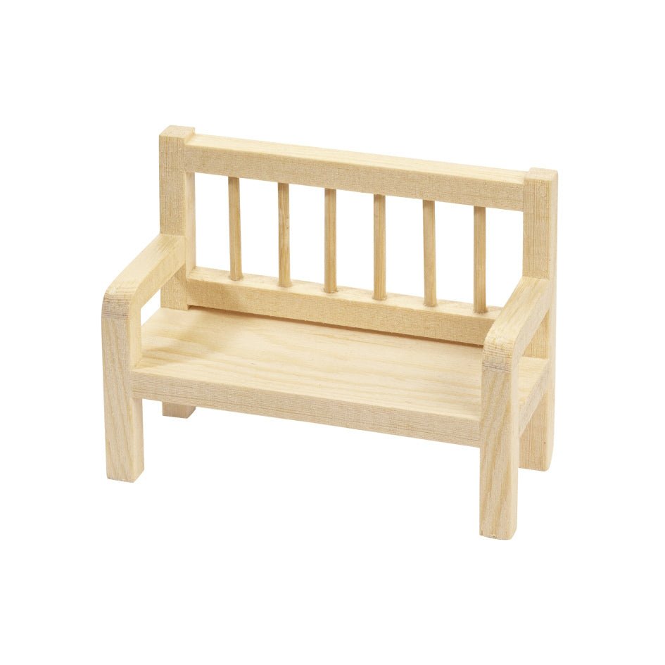 Mini Holzbank – Wichtel Zubehör aus Naturholz - lyllevenn