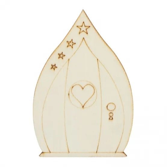 Mini Wichteltür mit Herz & Sternen – naturbelassenes Holz - lyllevenn