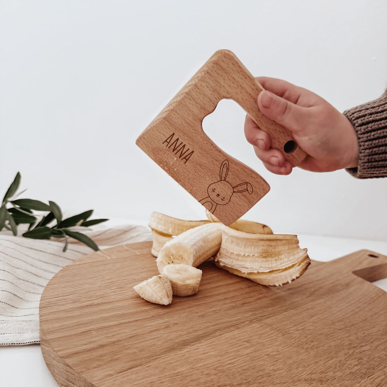 Montessori sicheres Kindermesser Holz „Wildlings“ – personalisiert - lyllevenn