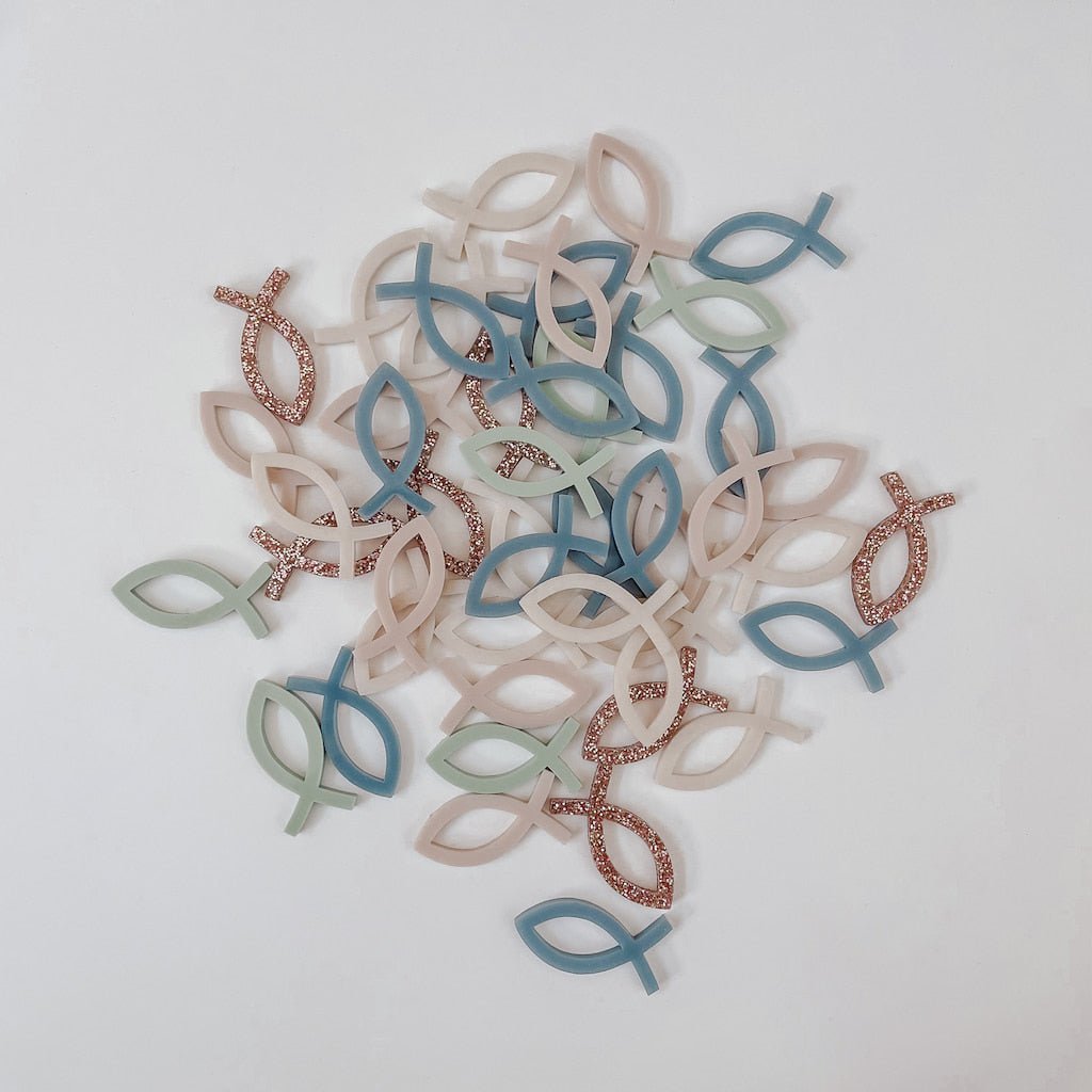 Nachhaltiges Konfetti aus Acryl - Fische - lyllevenn
