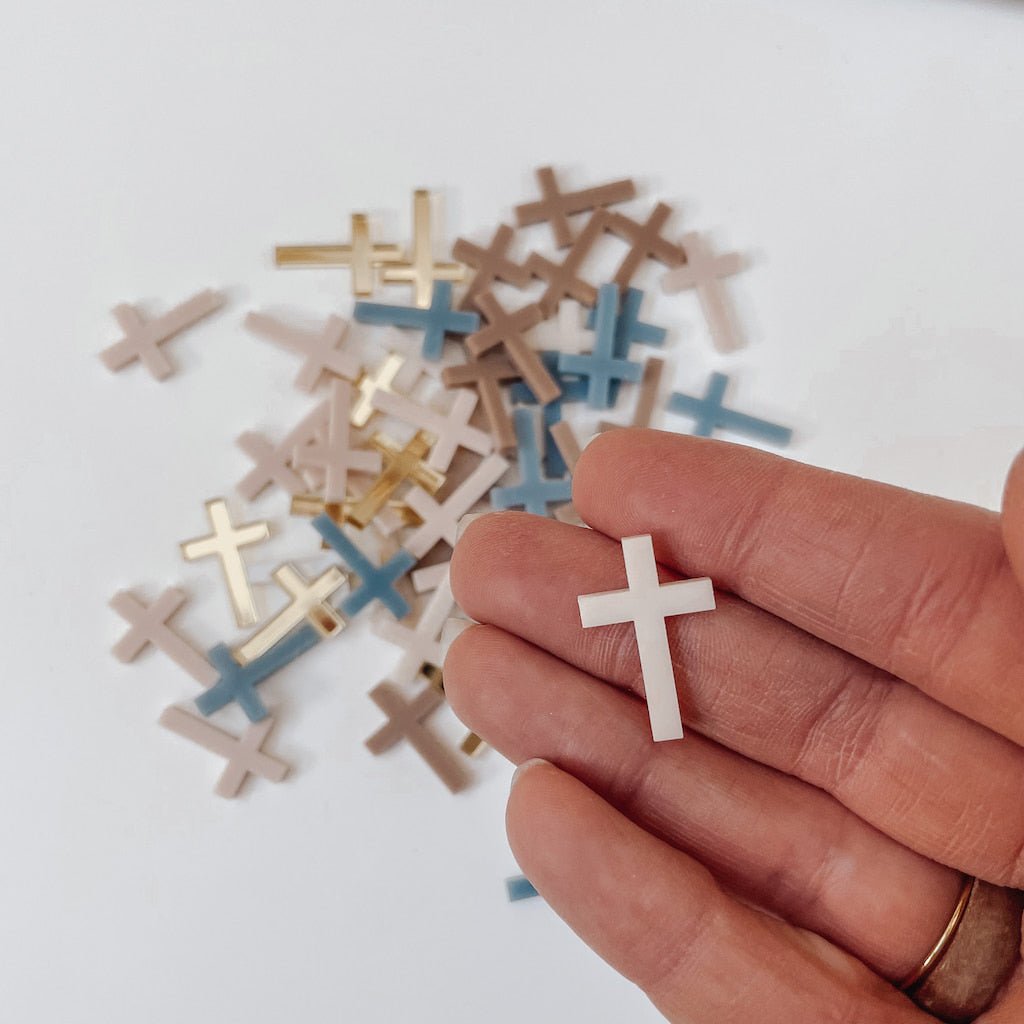 Nachhaltiges Konfetti aus Acryl - Kreuz - lyllevenn