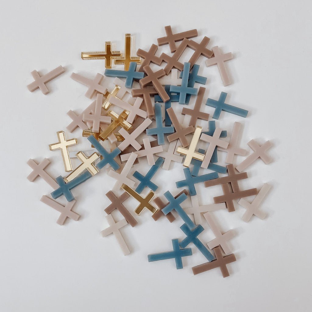 Nachhaltiges Konfetti aus Acryl - Kreuz - lyllevenn