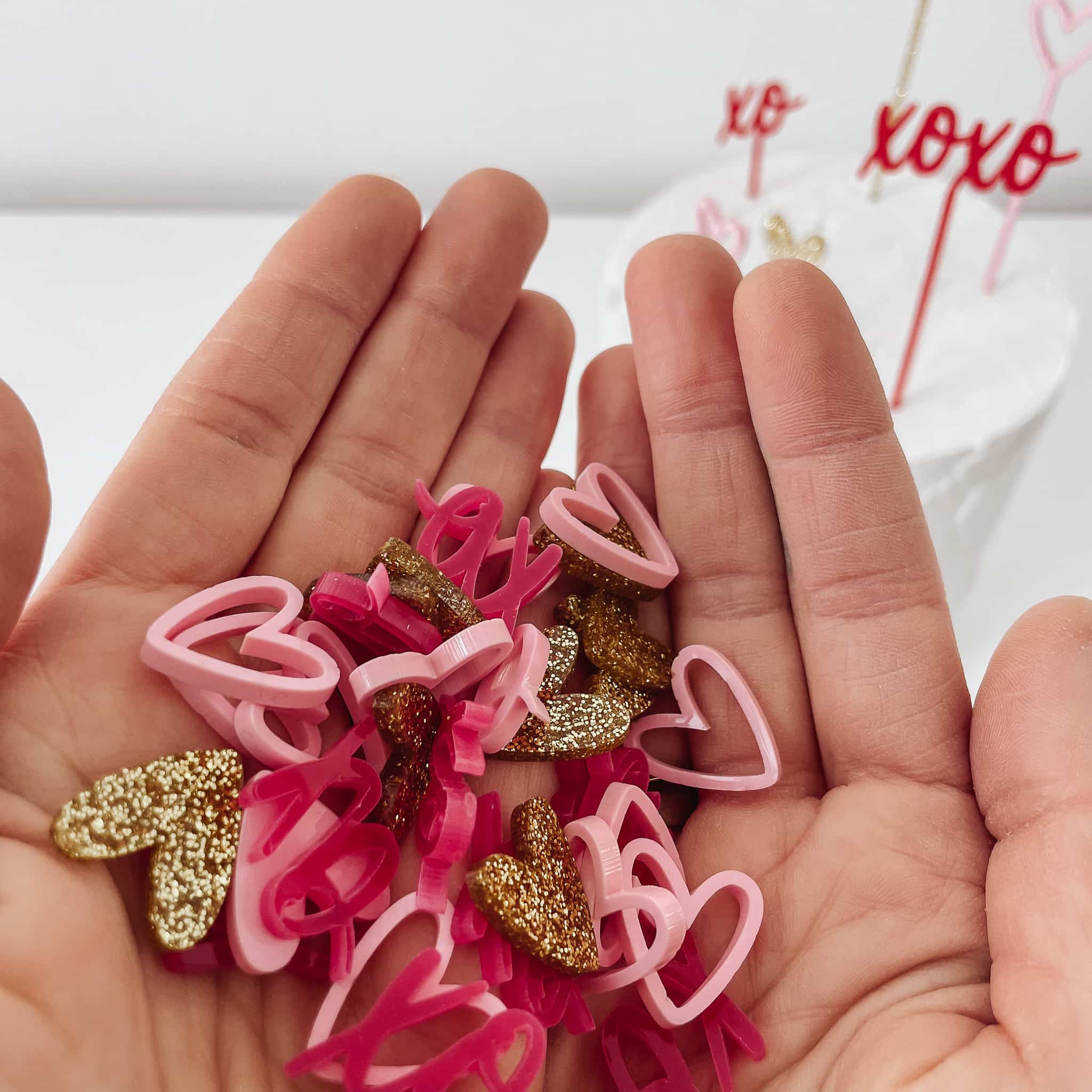 Nachhaltiges Konfetti aus Acryl - Valentinstag - lyllevenn