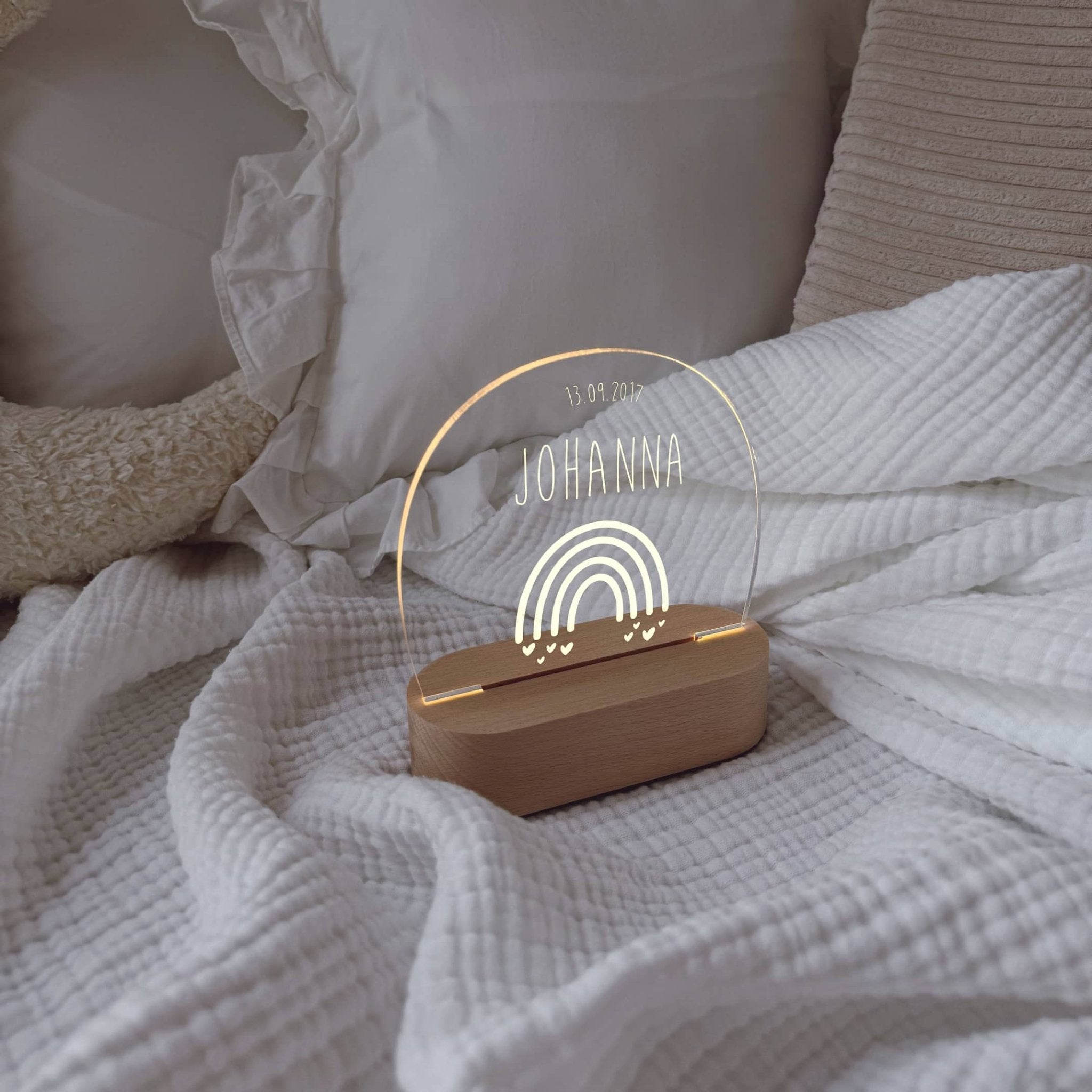 Nachtlicht Kinder personalisiert – LED Lampe Traumwelten - lyllevenn