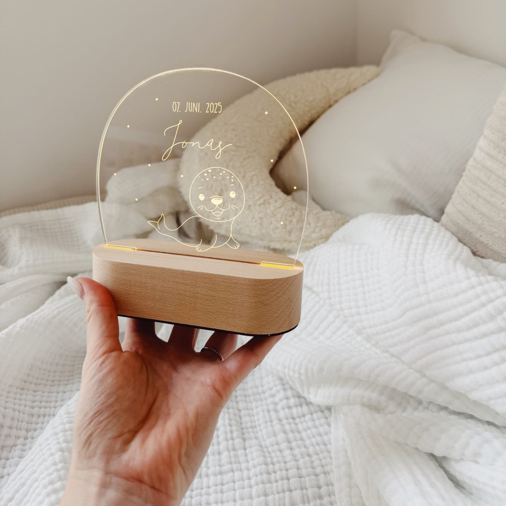 Nachtlicht Kinder personalisiert – LED Lampe Unter dem Meer - lyllevenn