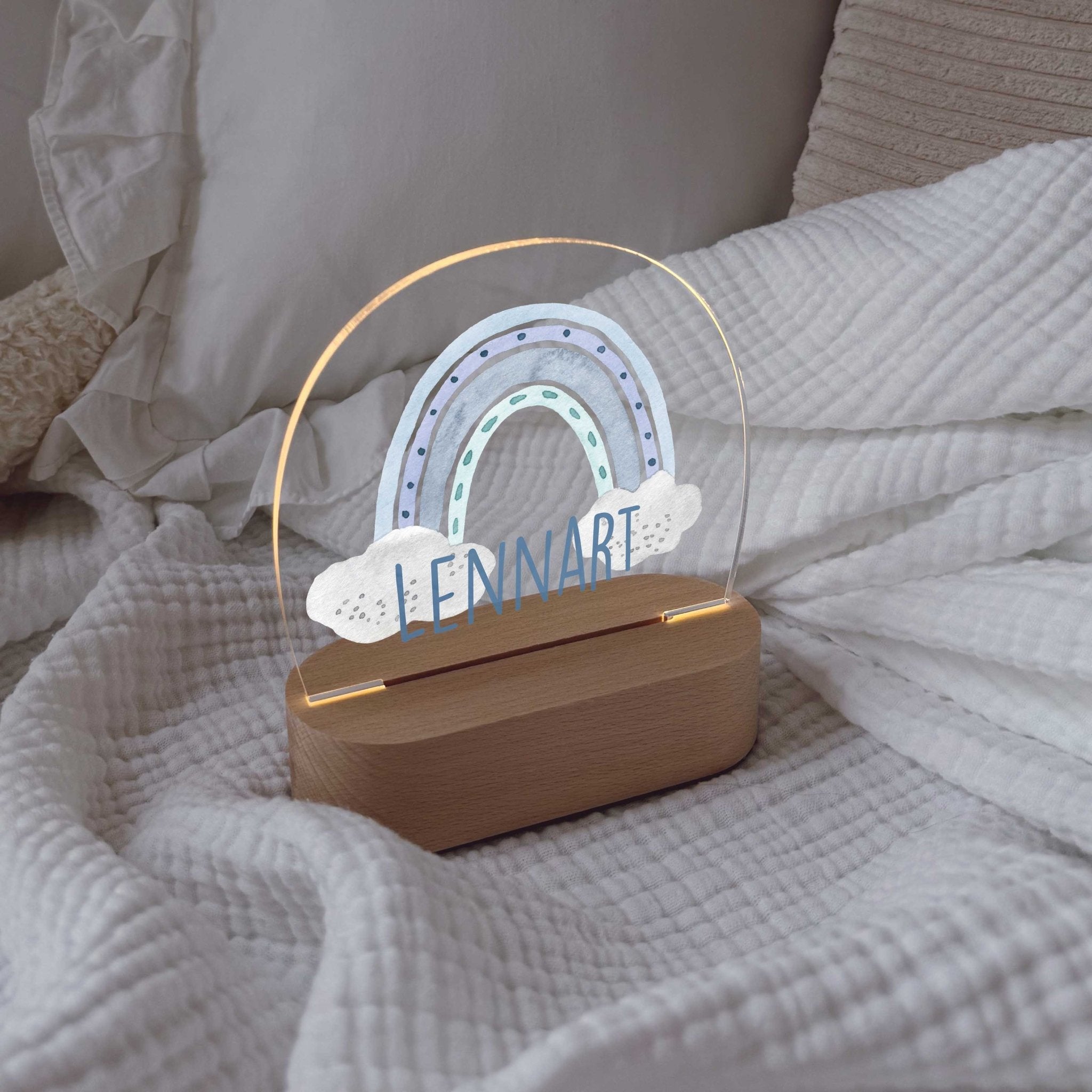 Nachtlicht Kinder personalisiert LED - Regenbögen - lyllevenn