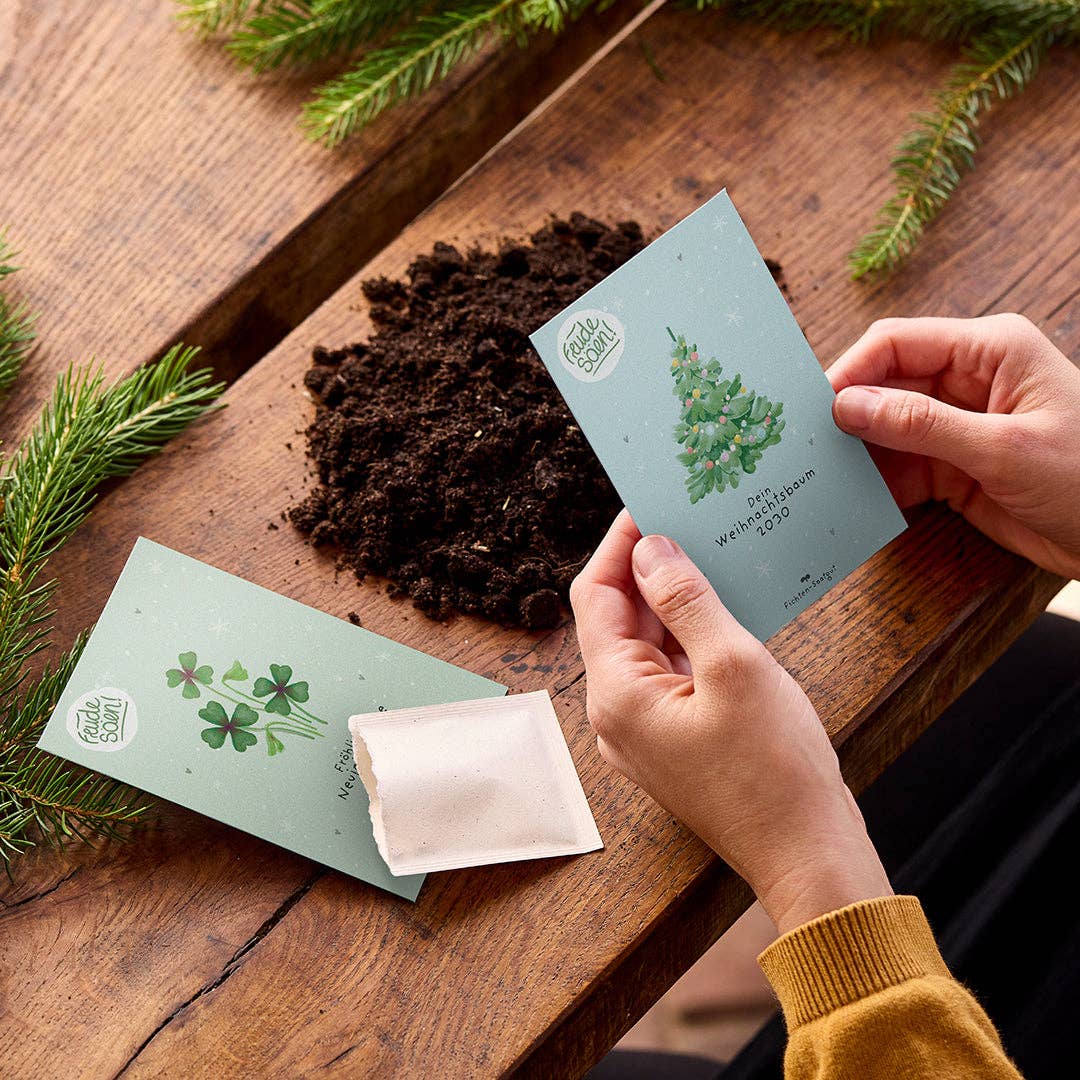 Neujahrsgruß - Glücksklee Saatgut - lyllevenn