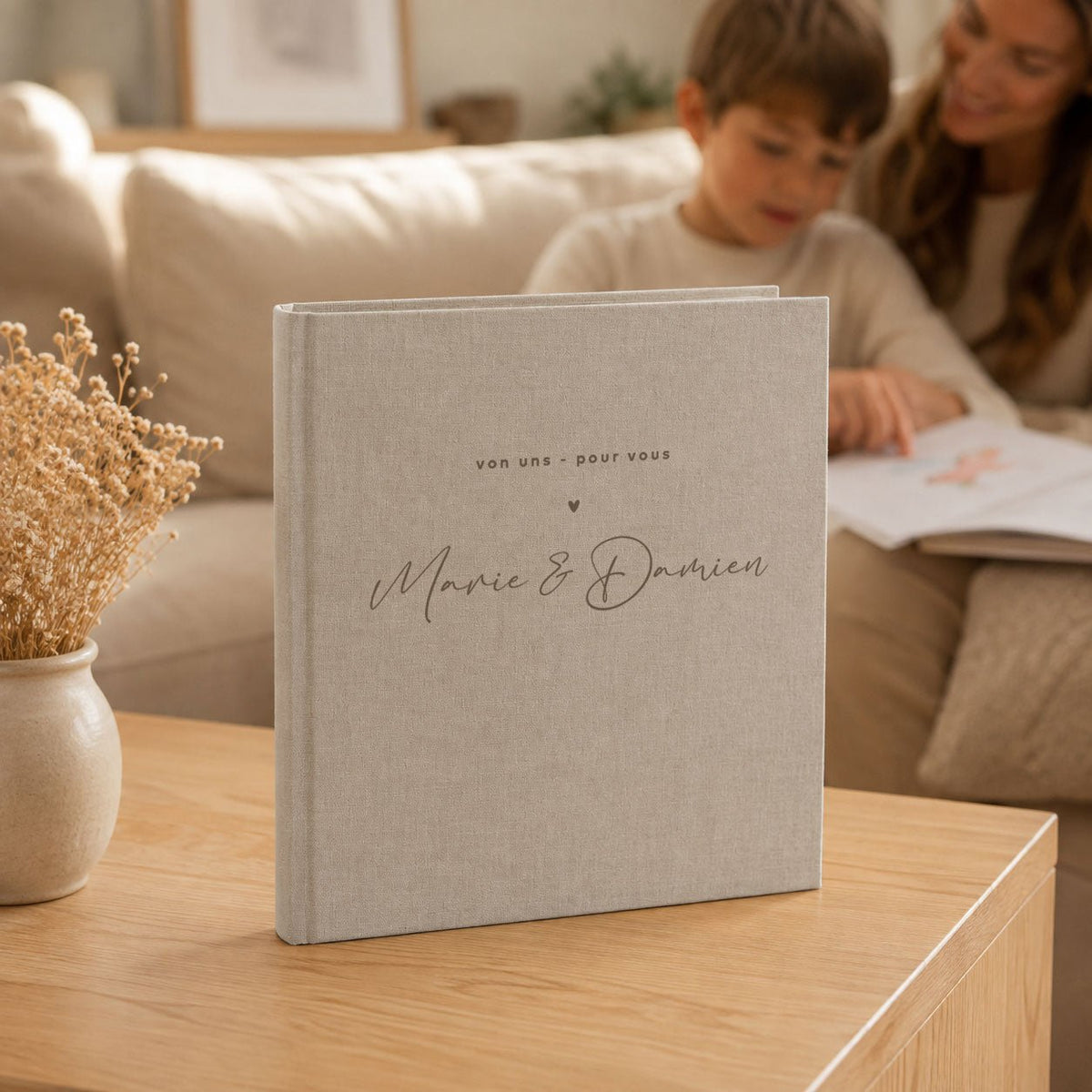 Ordner aus Leinen personalisierbar - mit Name & Anlass - lyllevenn