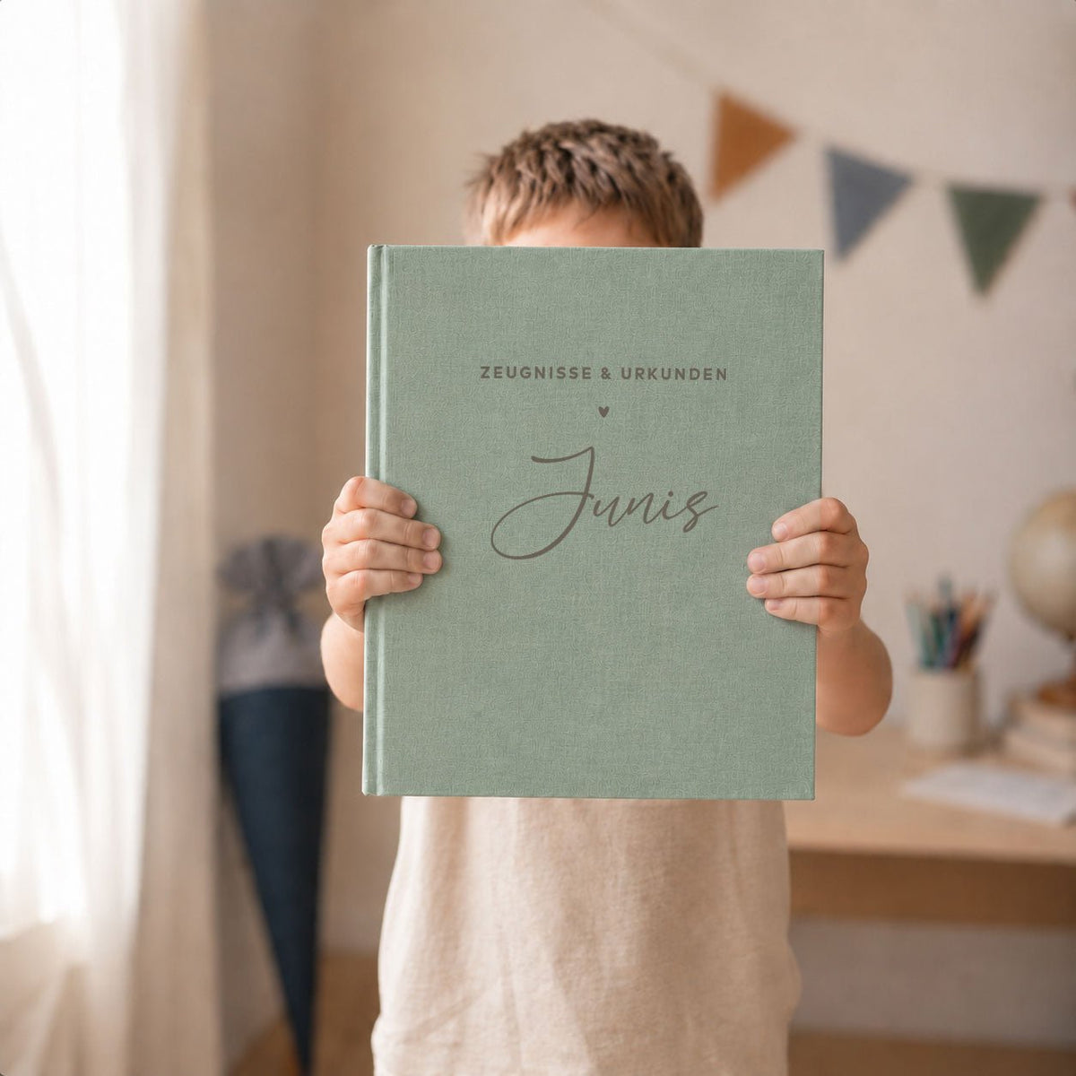 Ordner aus Leinen personalisierbar - mit Name & Anlass - lyllevenn