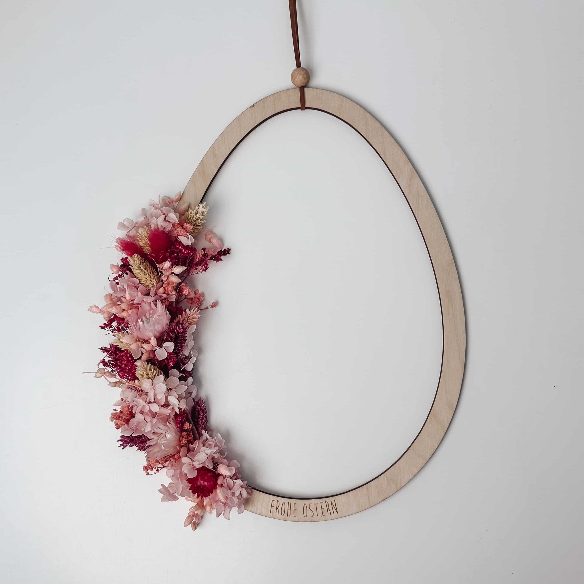 Osterkranz Holz – mit Trockenblumen - lyllevenn