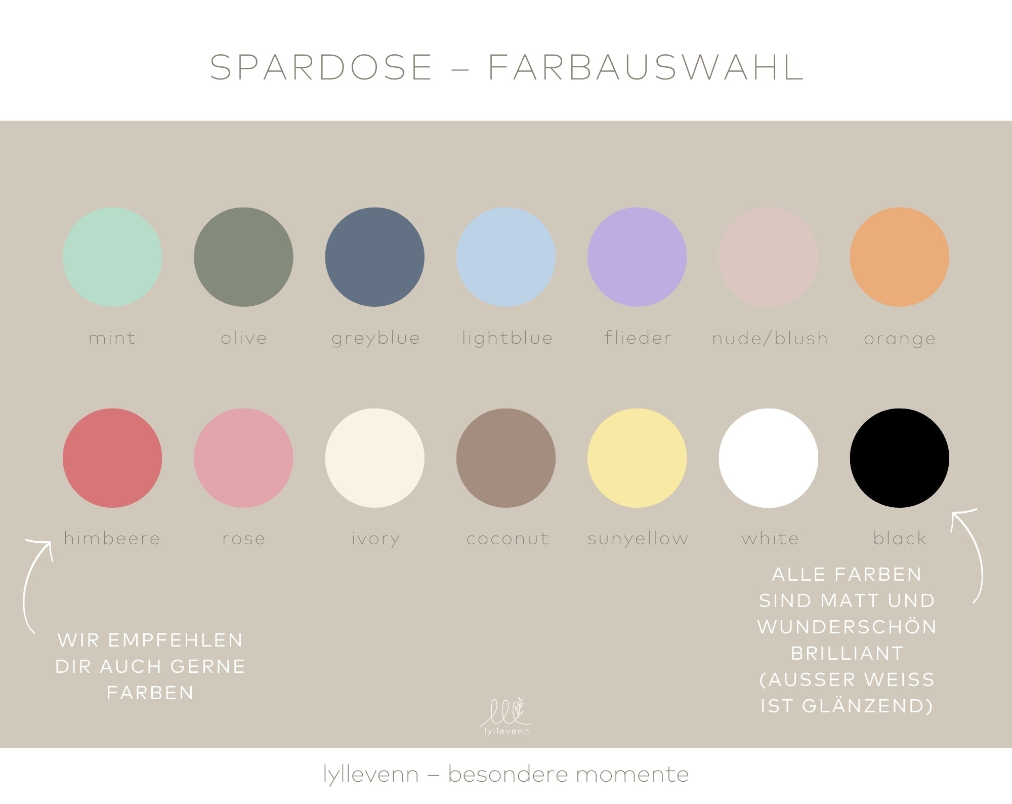 Personalisierte Spardose – Regenbogen - lyllevenn