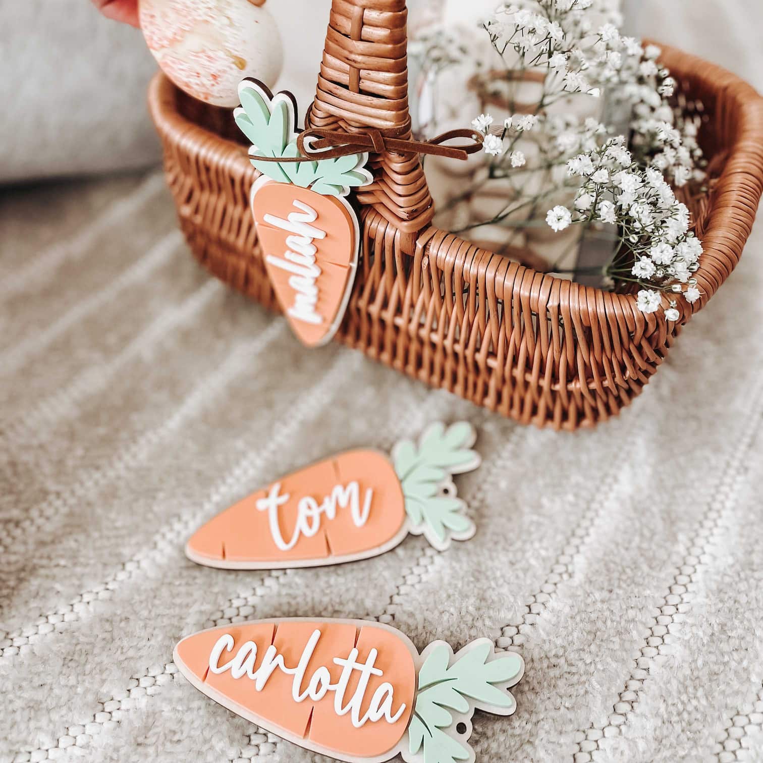 Personalisierter 3D - Osteranhänger - Möhre - lyllevenn