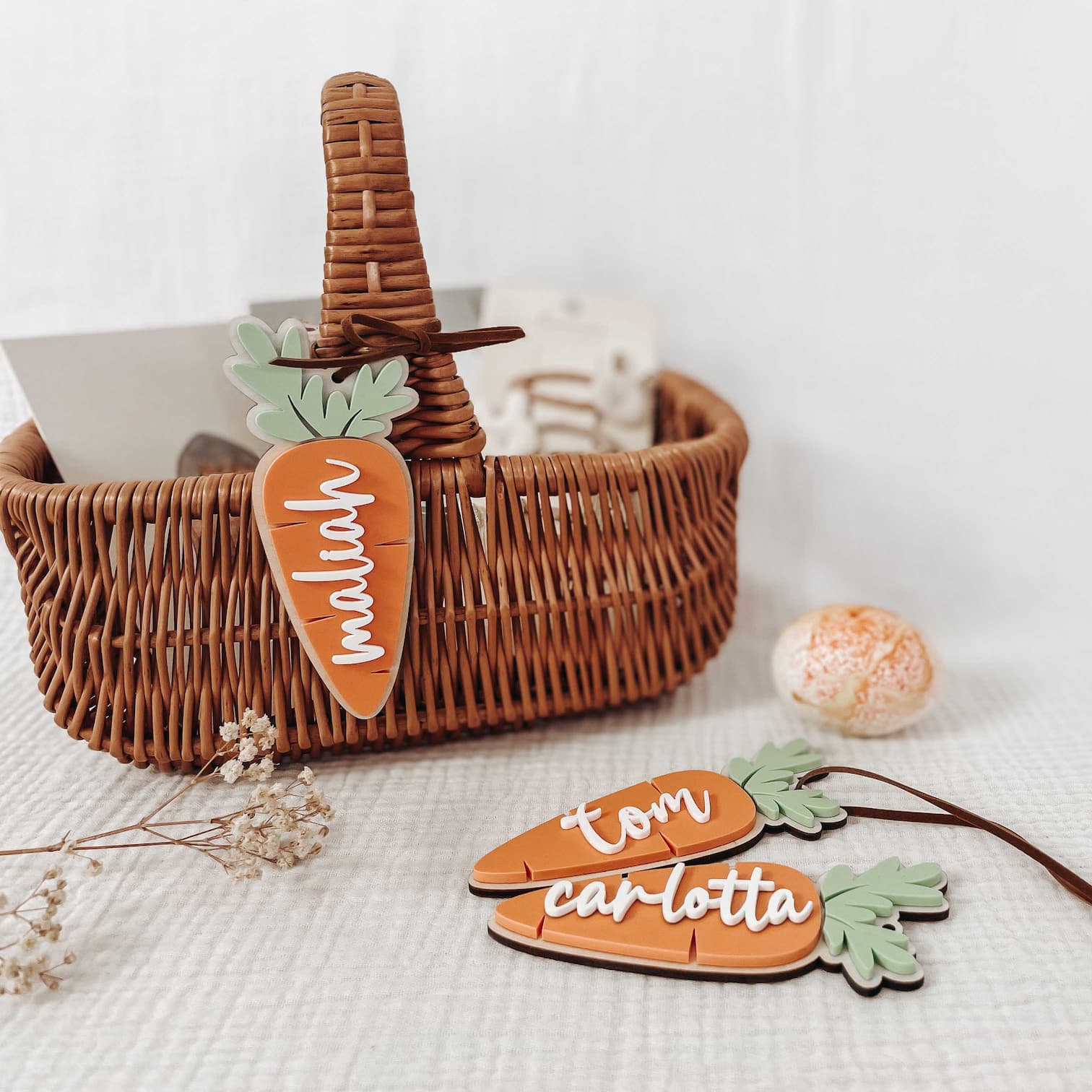 Personalisierter 3D - Osteranhänger - Möhre - lyllevenn