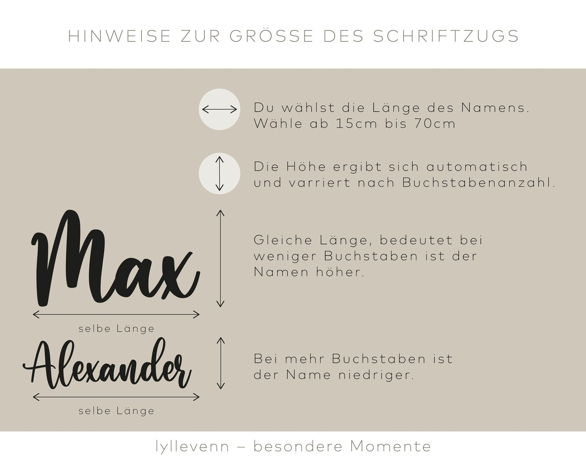 Personalisierter Holz Schriftzug - 3D Namen - lyllevenn