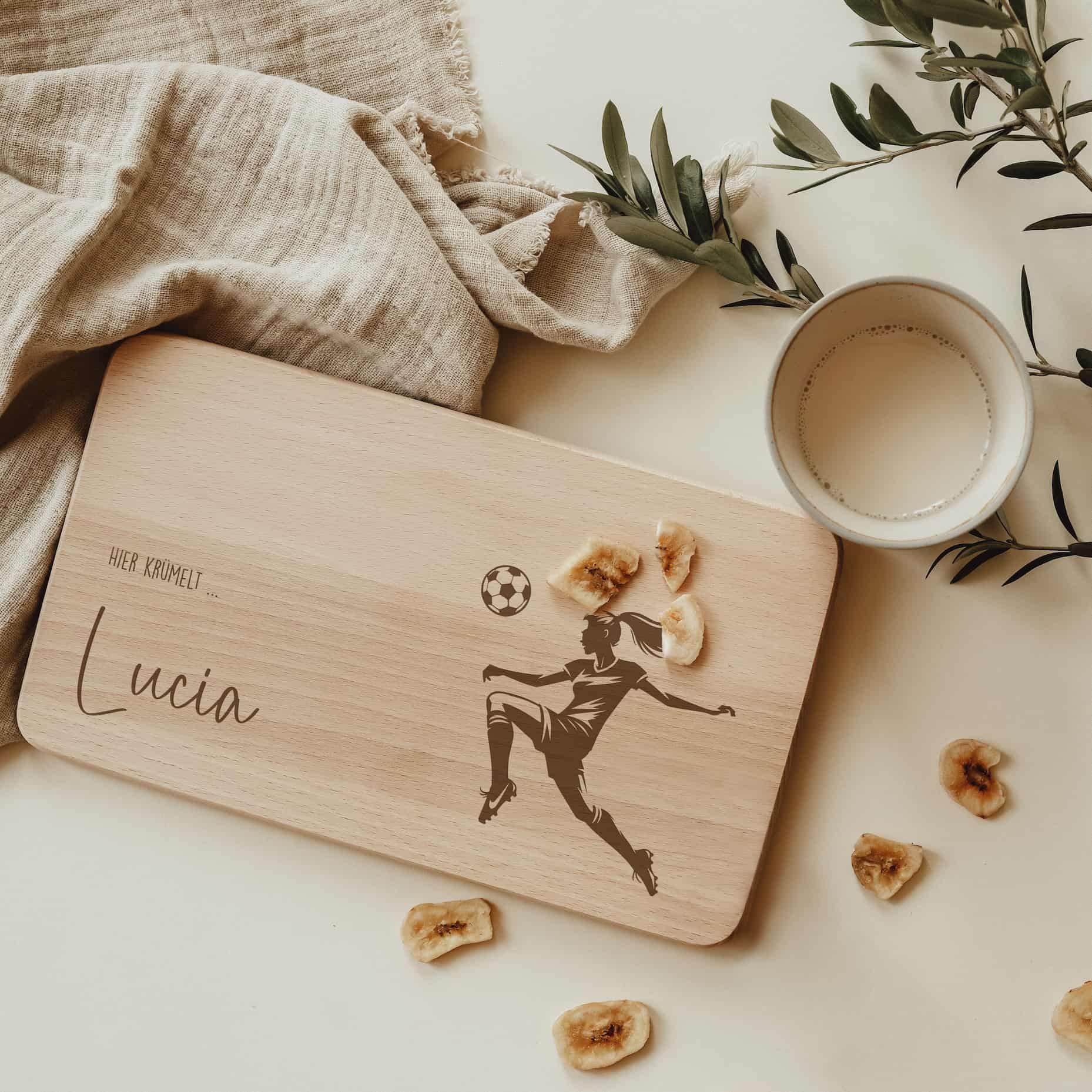 Personalisiertes Frühstücksbrettchen - Fußball - lyllevenn