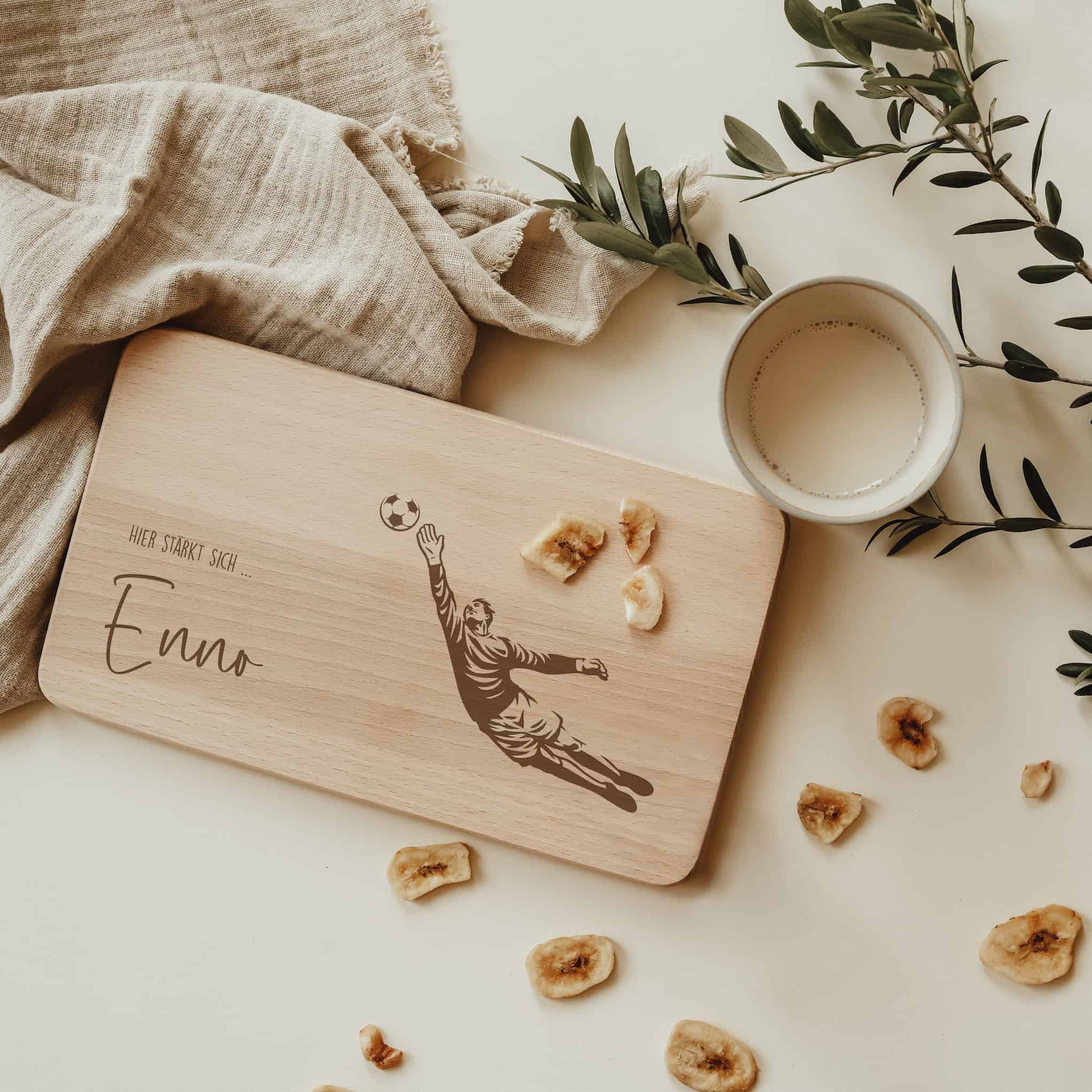 Personalisiertes Frühstücksbrettchen - Fußball - lyllevenn