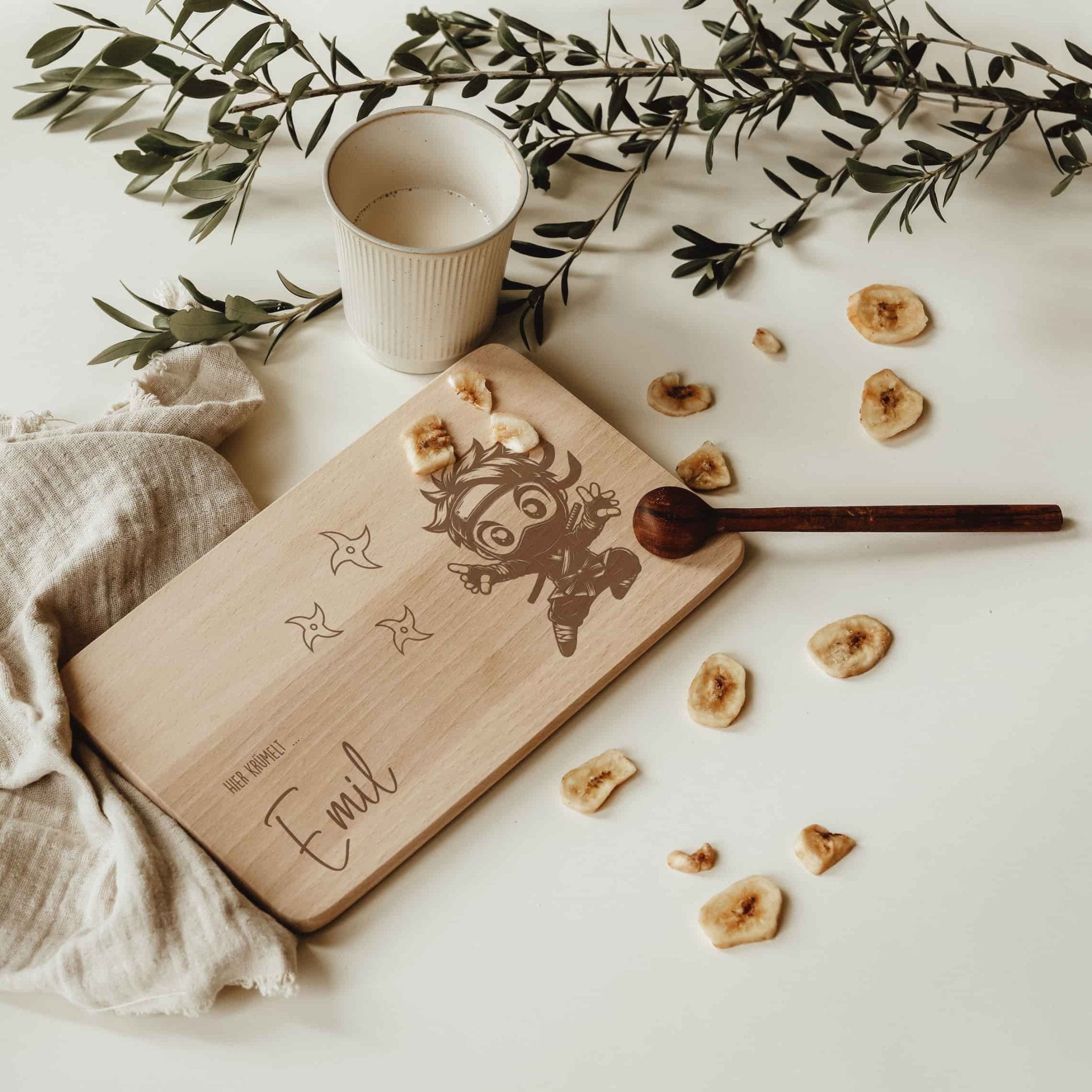 Personalisiertes Frühstücksbrettchen - Ninja - lyllevenn