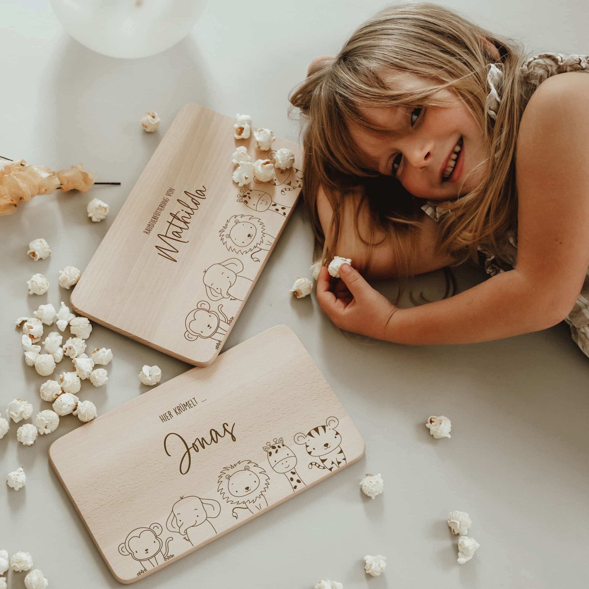 Personalisiertes Frühstücksbrettchen - Safari - lyllevenn