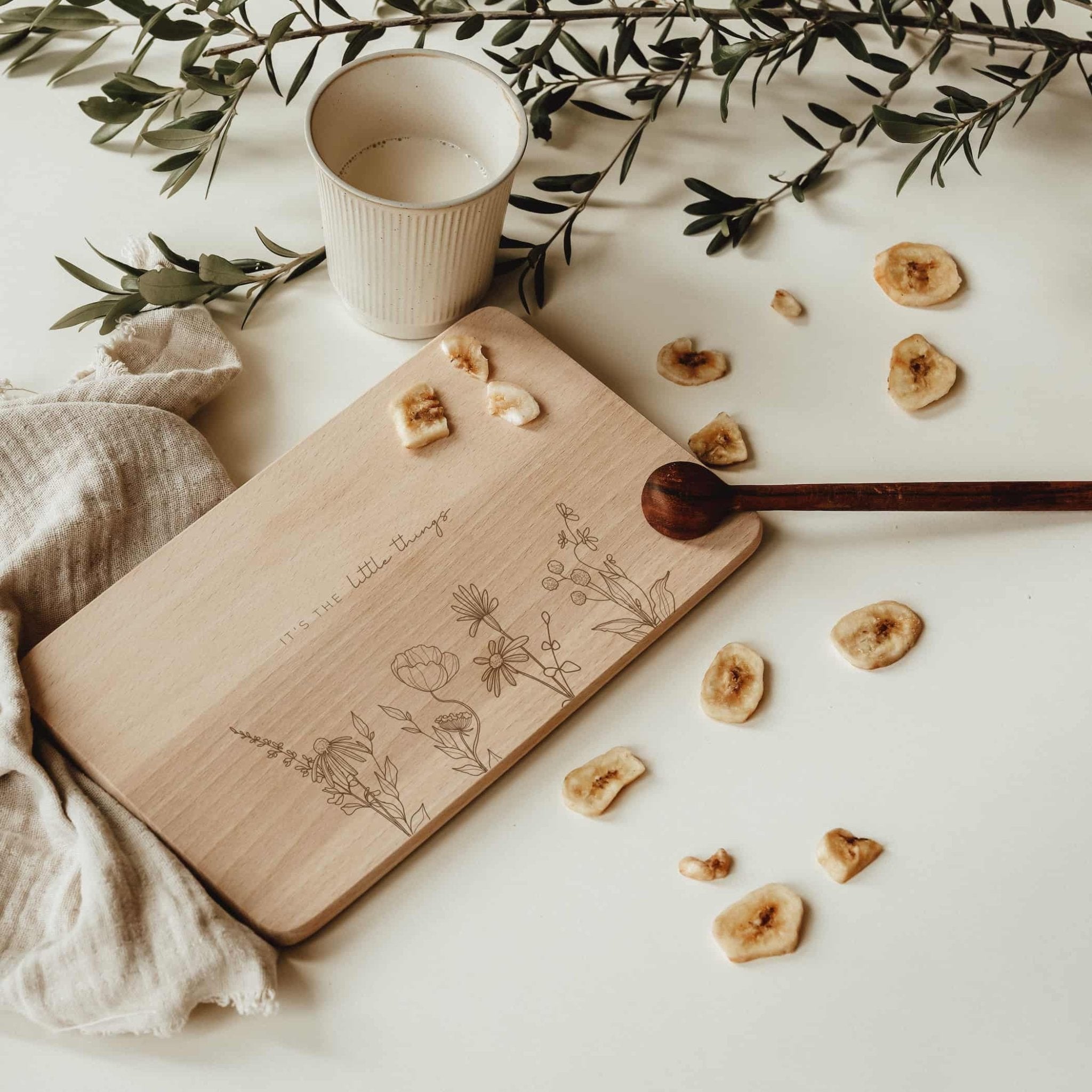 Personalisiertes Frühstücksbrettchen - Wildblumen - lyllevenn