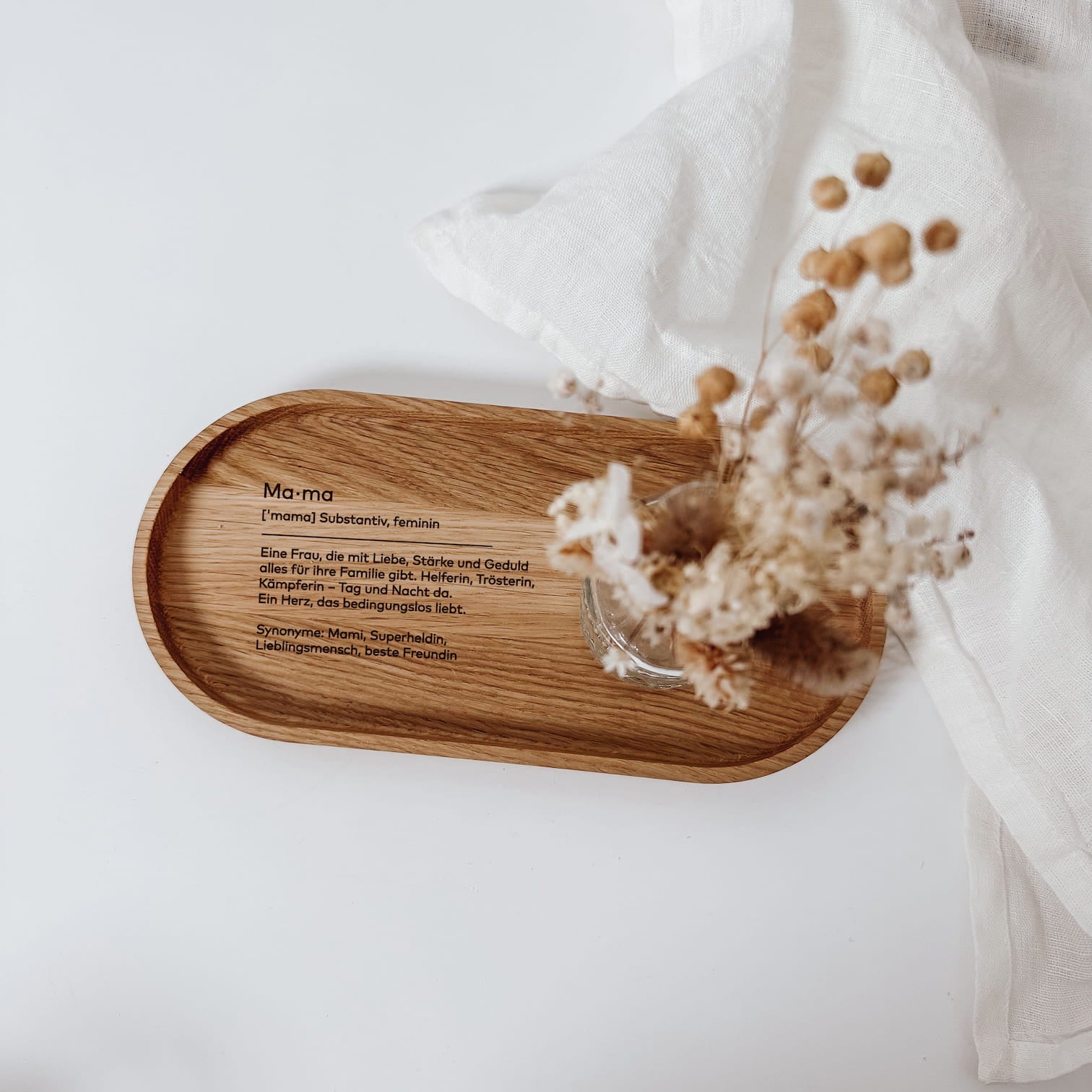 Personalisiertes Holztablett - Definition Mama - lyllevenn