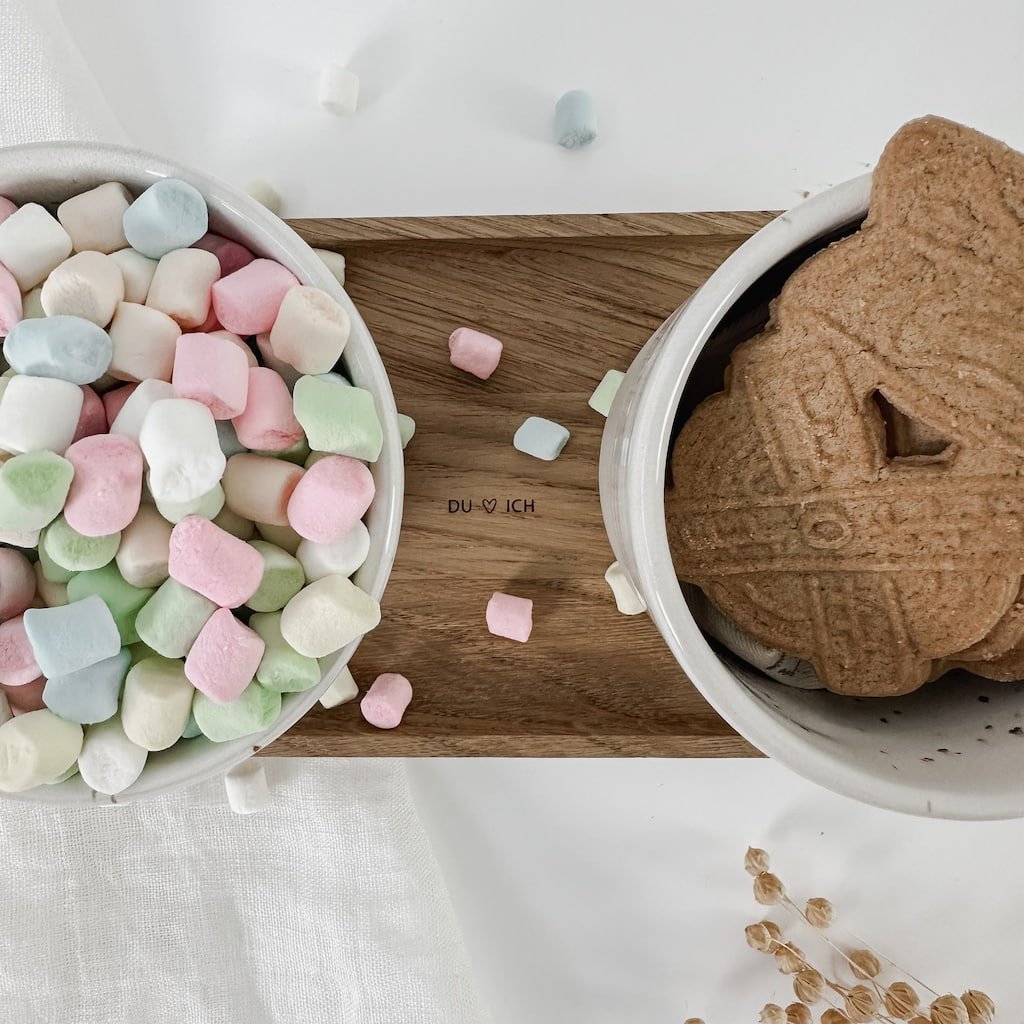 Personalisiertes Holztablett - Du & Ich - lyllevenn