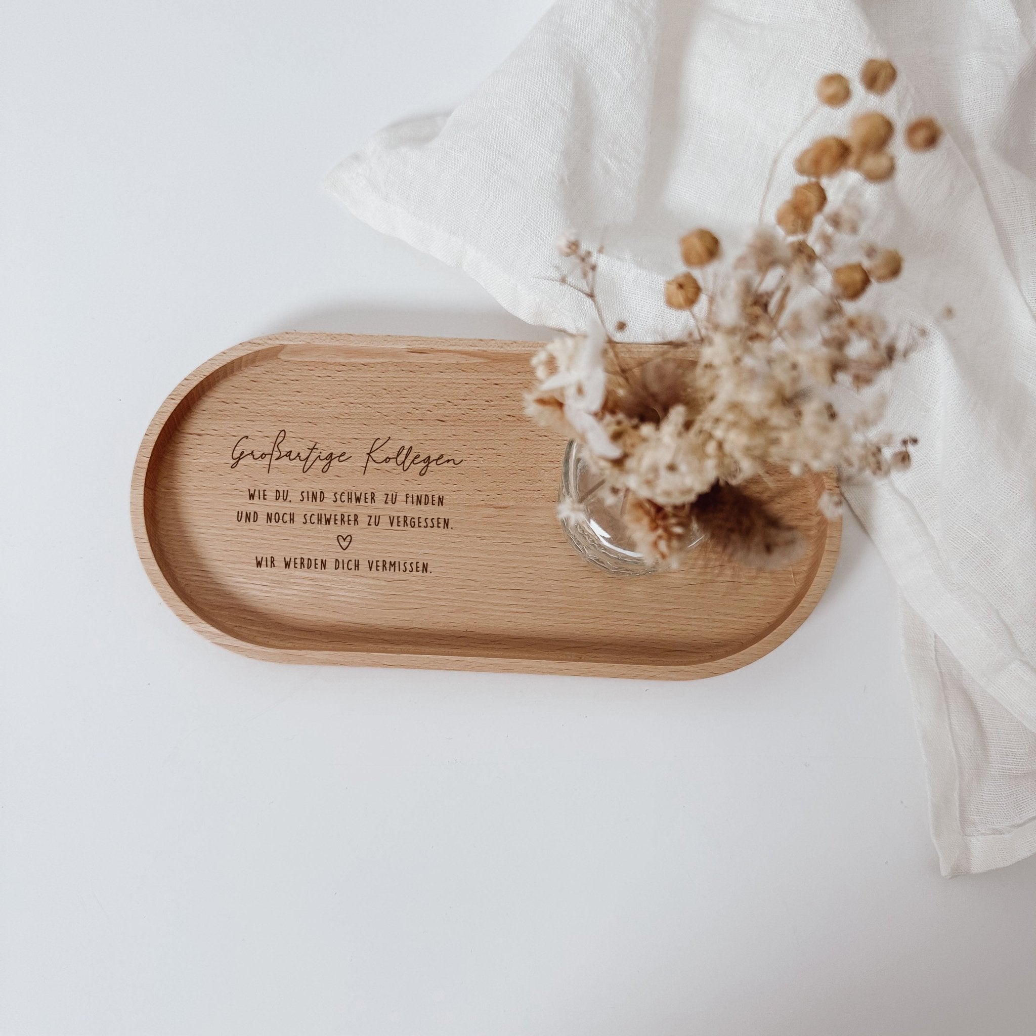 Personalisiertes Holztablett - Großartige Kollegen - lyllevenn