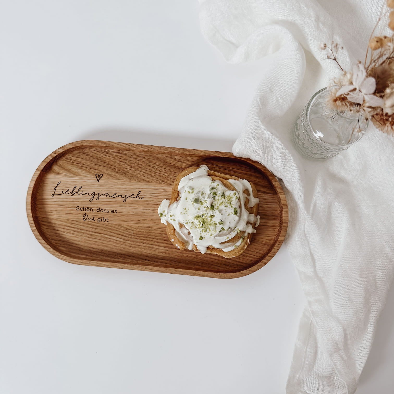 Personalisiertes Holztablett - Lieblingsmensch - lyllevenn