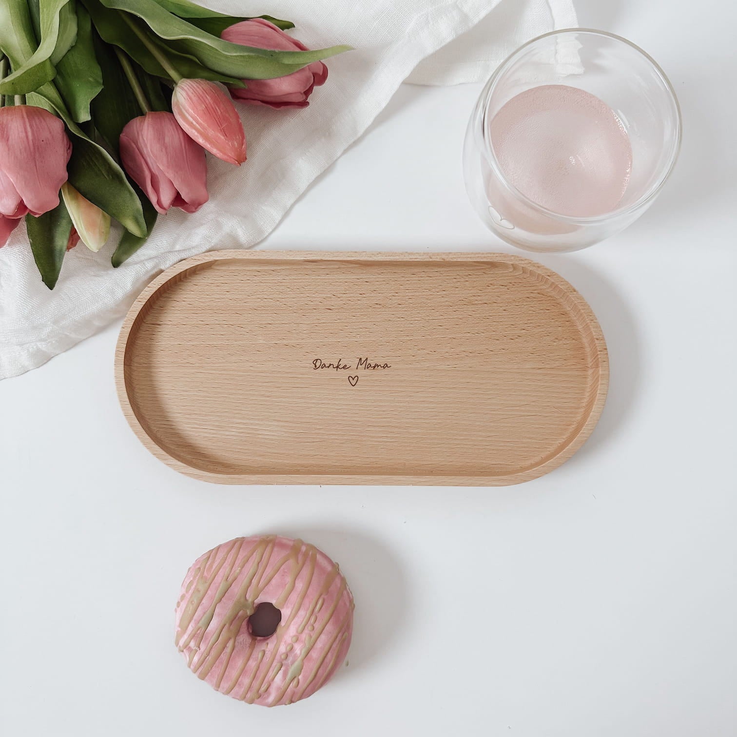 Personalisiertes Holztablett - Mama - lyllevenn