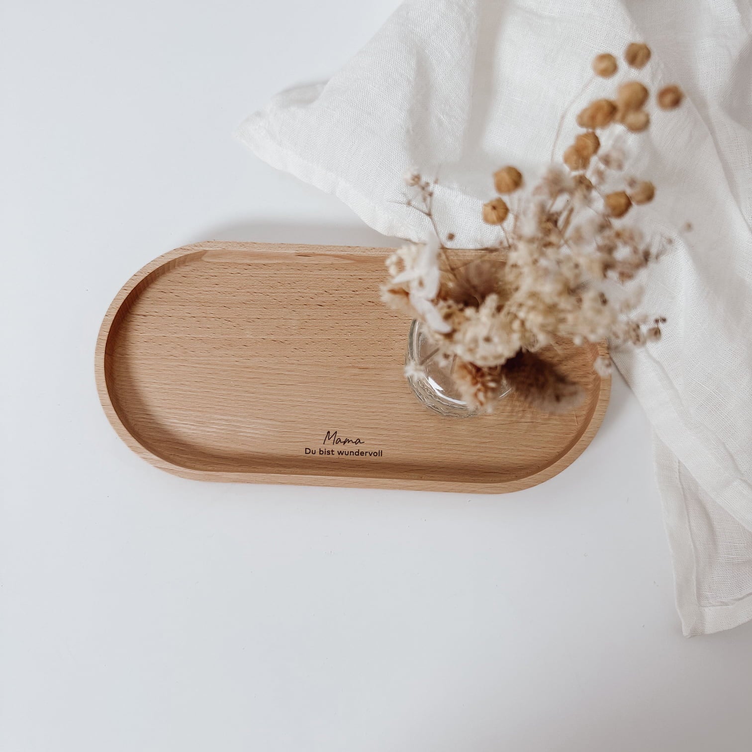 Personalisiertes Holztablett - Mama - lyllevenn