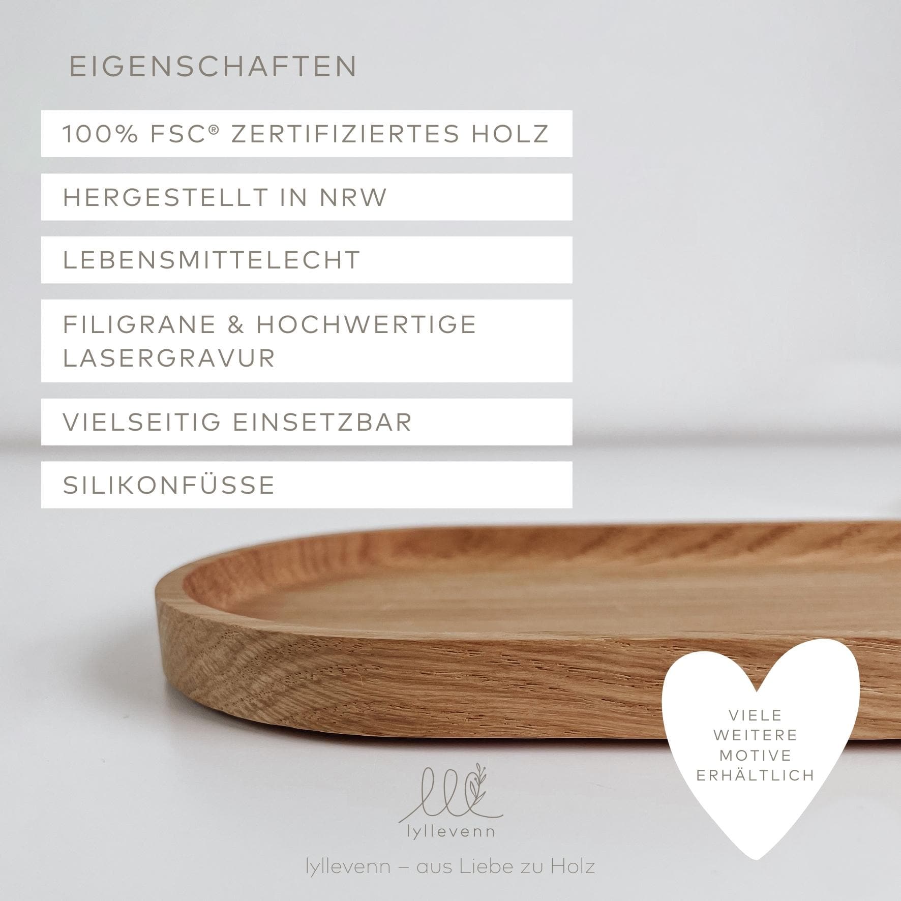 Personalisiertes Holztablett - Somebunny loves you - lyllevenn