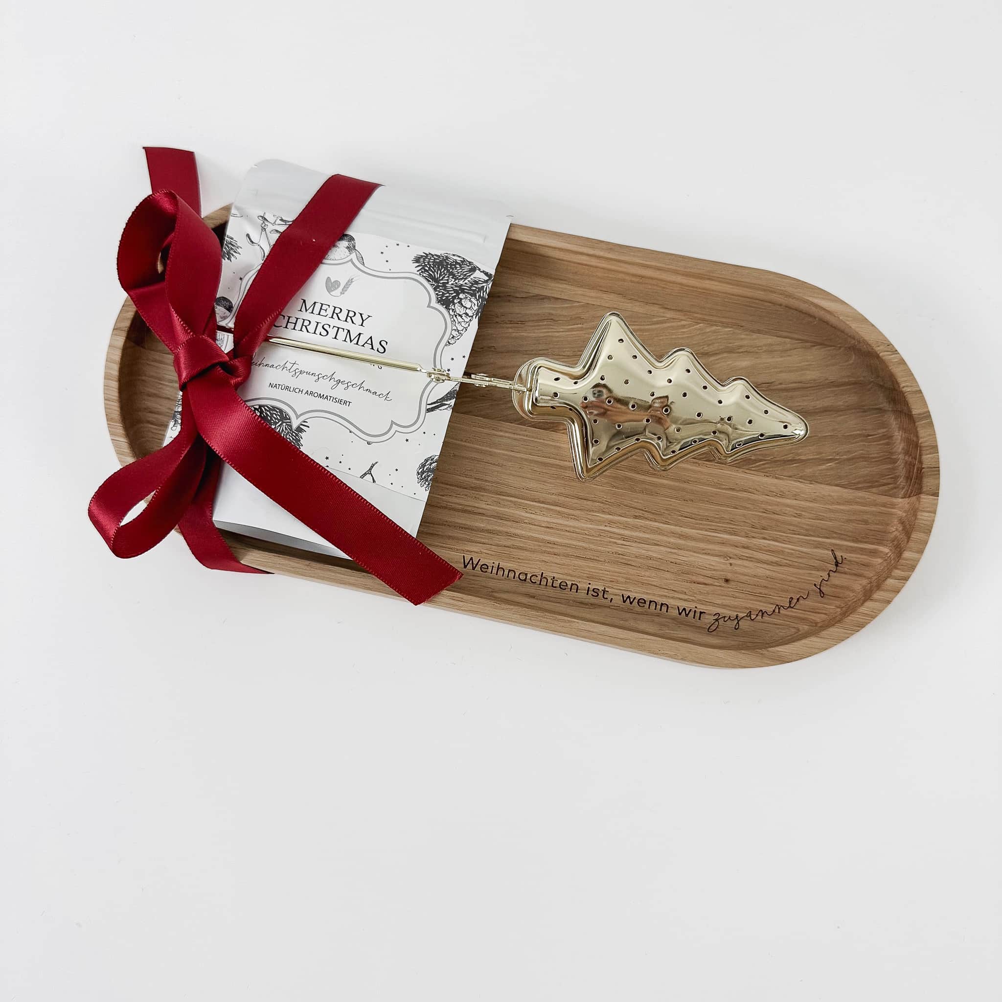 Personalisiertes Holztablett - Weihnachten ist ... - lyllevenn