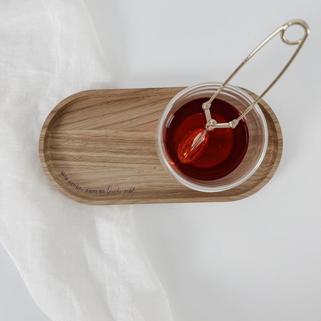 Personalisiertes Holztablett -  wie schön, dass es es dich gibt - lyllevenn