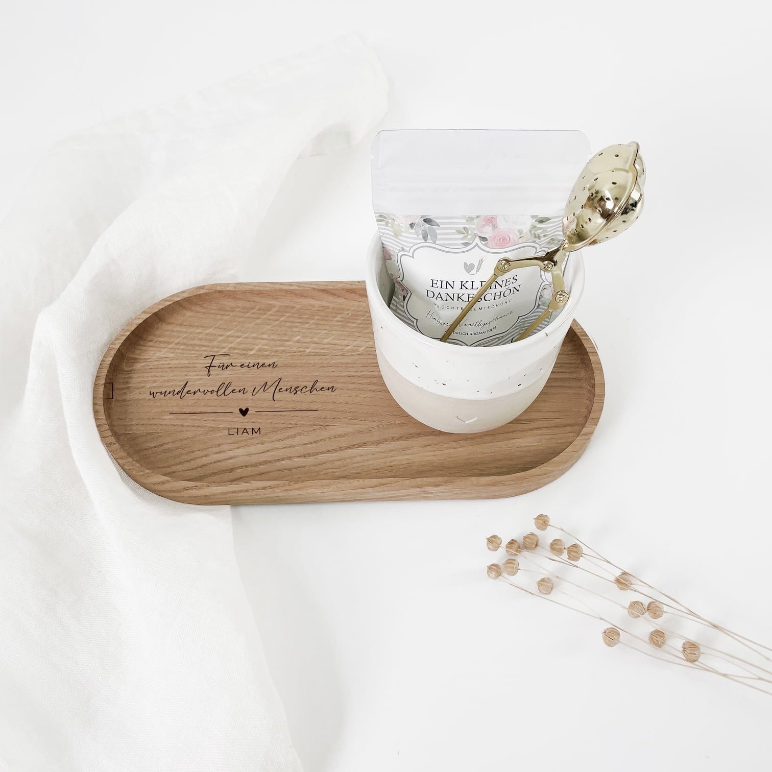 Personalisiertes Holztablett - wundervollen Menschen mit Name - lyllevenn