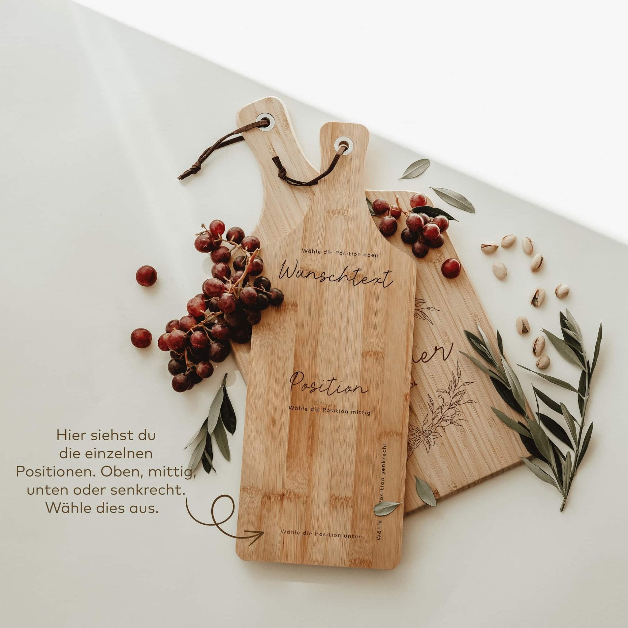 Personalisiertes Schneidebrett Bambus/Eiche - nach deinen Wünschen - lyllevenn