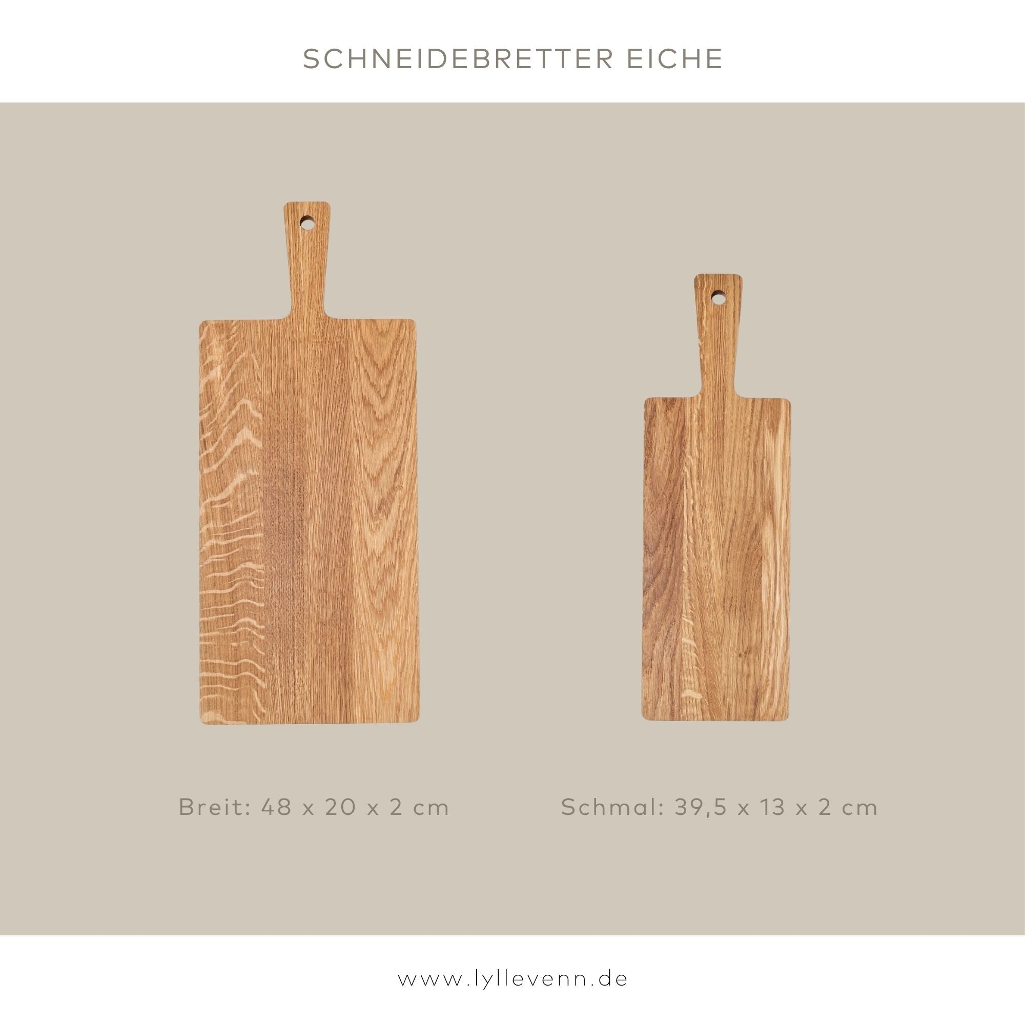 Personalisiertes Schneidebrett Eiche - Kita Abschiedsgeschenk mit Gravur - lyllevenn