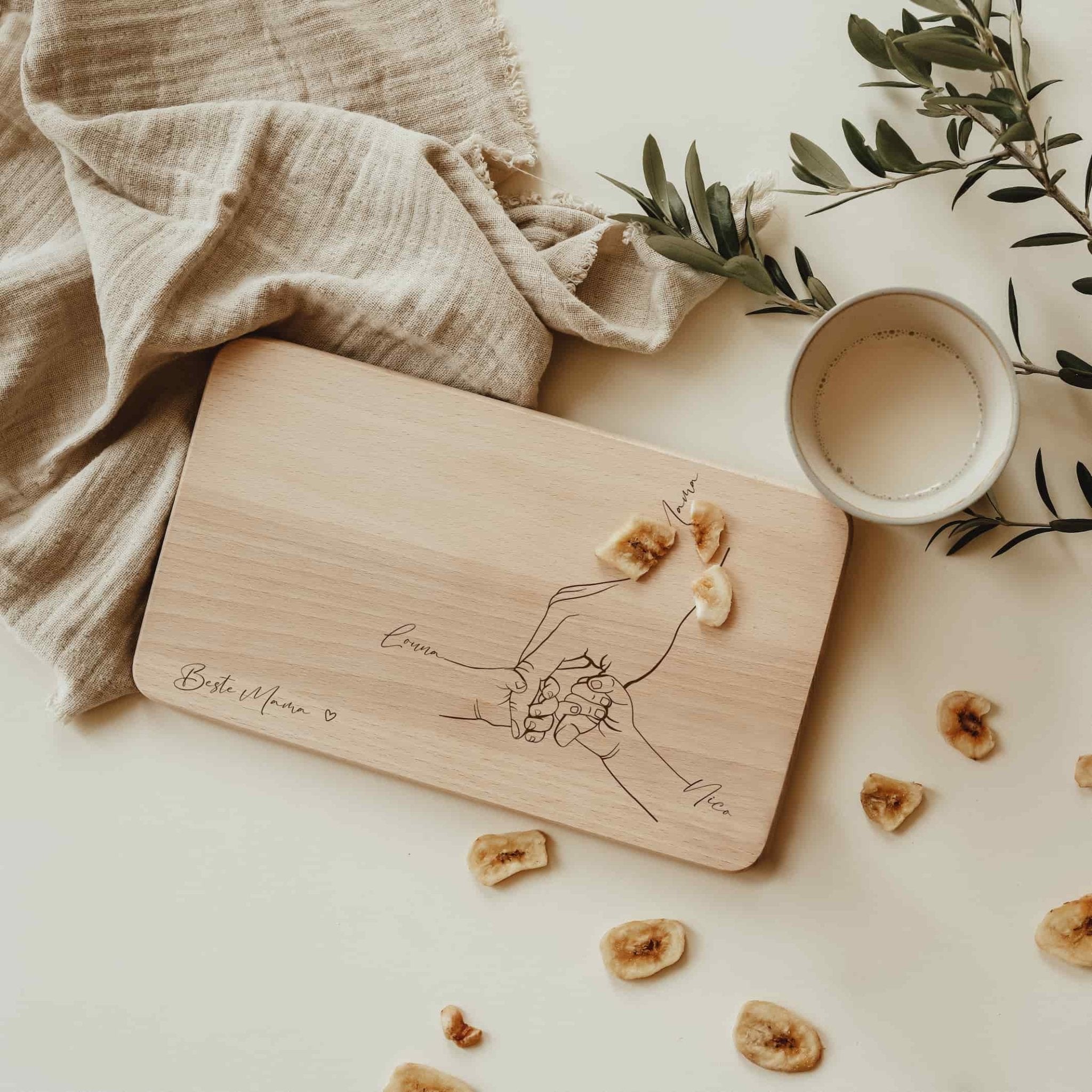 Personalisiertes Schneidebrett - Muttertag - lyllevenn