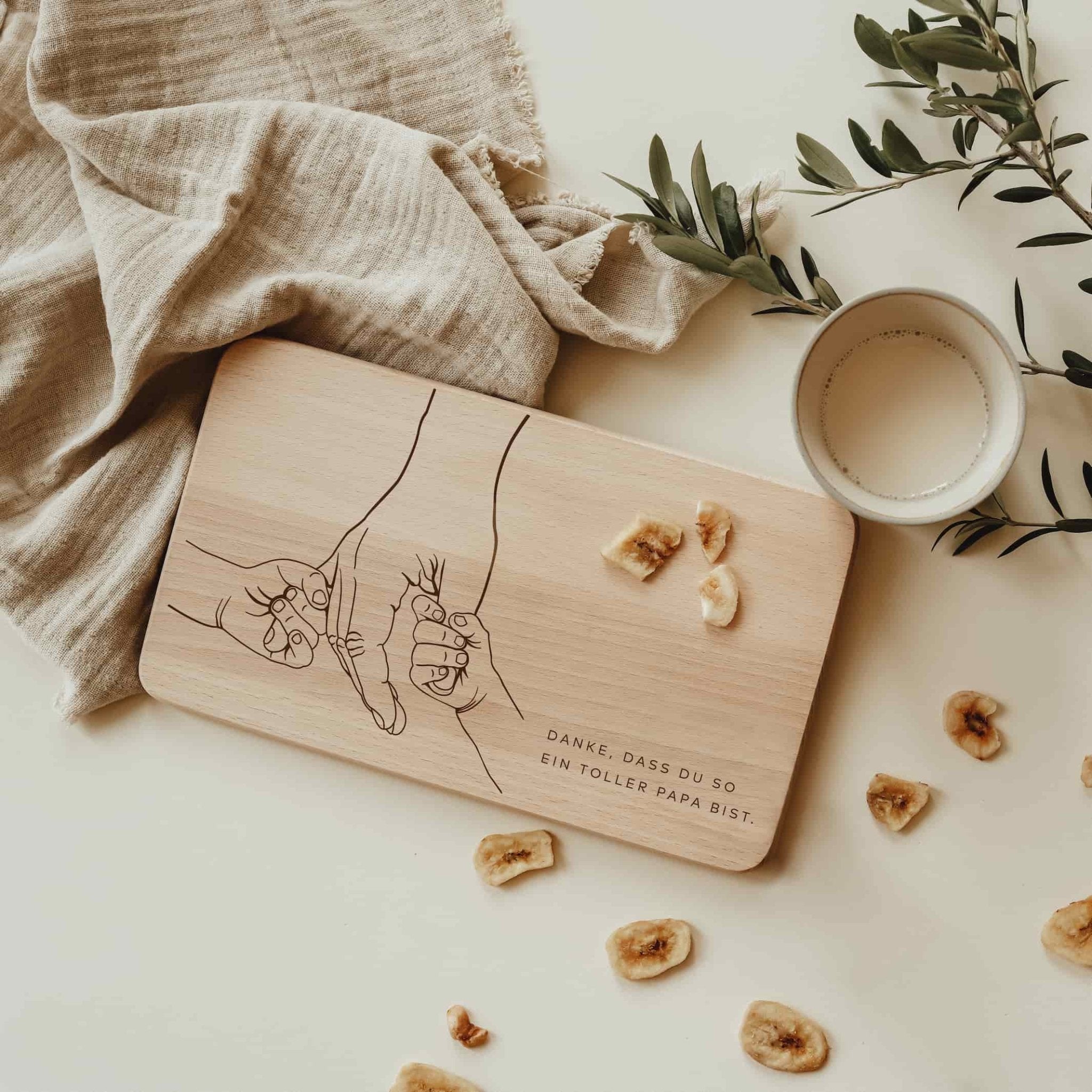 Personalisiertes Schneidebrett - Vatertag Wunschtext - lyllevenn