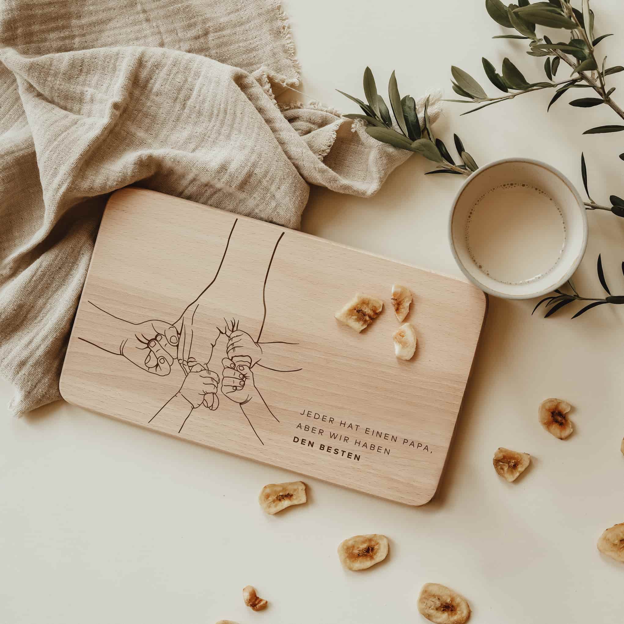 Personalisiertes Schneidebrett - Vatertag Wunschtext - lyllevenn