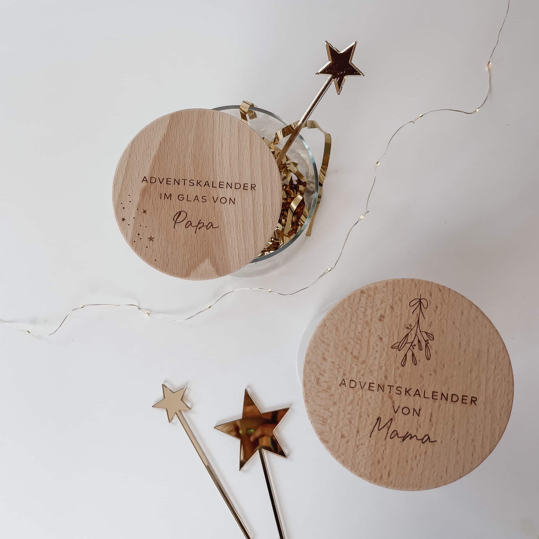 Personalisiertes Vorratsglas - Adventskalender im Glas - lyllevenn