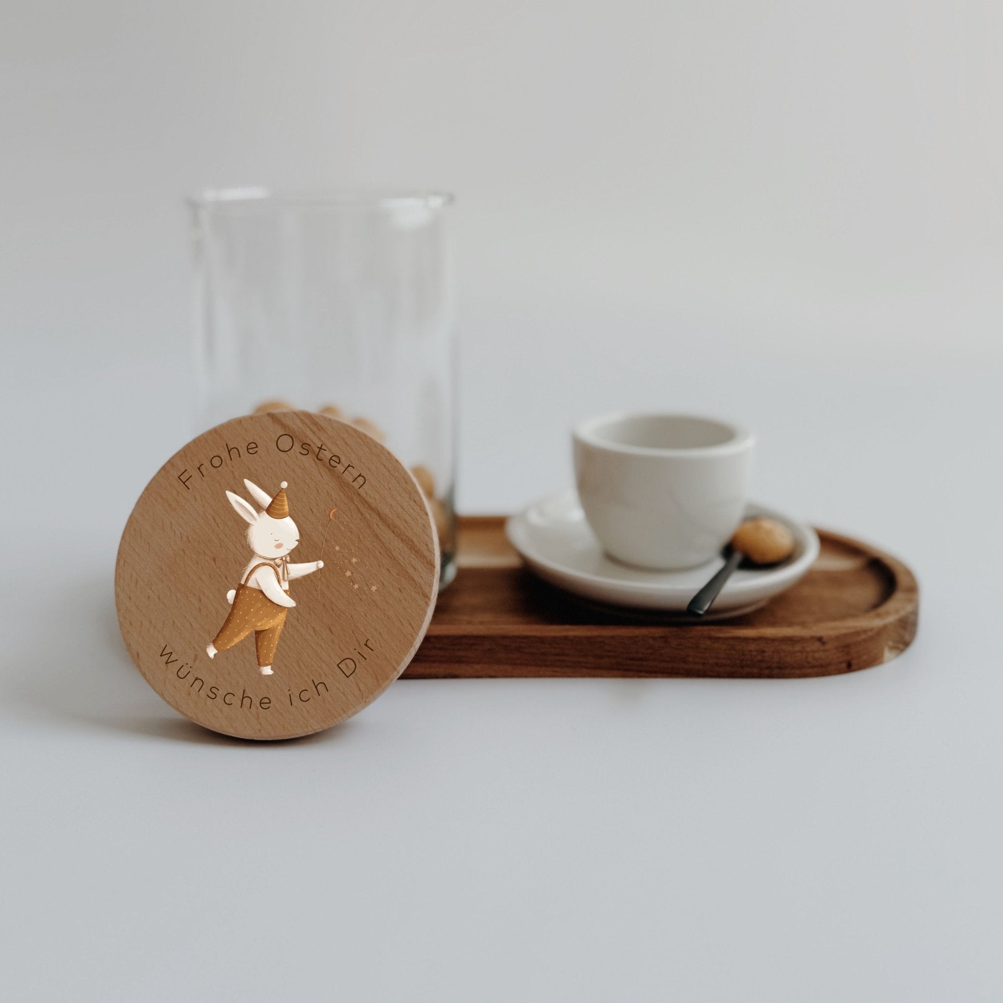 Personalisiertes Vorratsglas bedruckt - mit Hase, Lamm oder Maus - lyllevenn