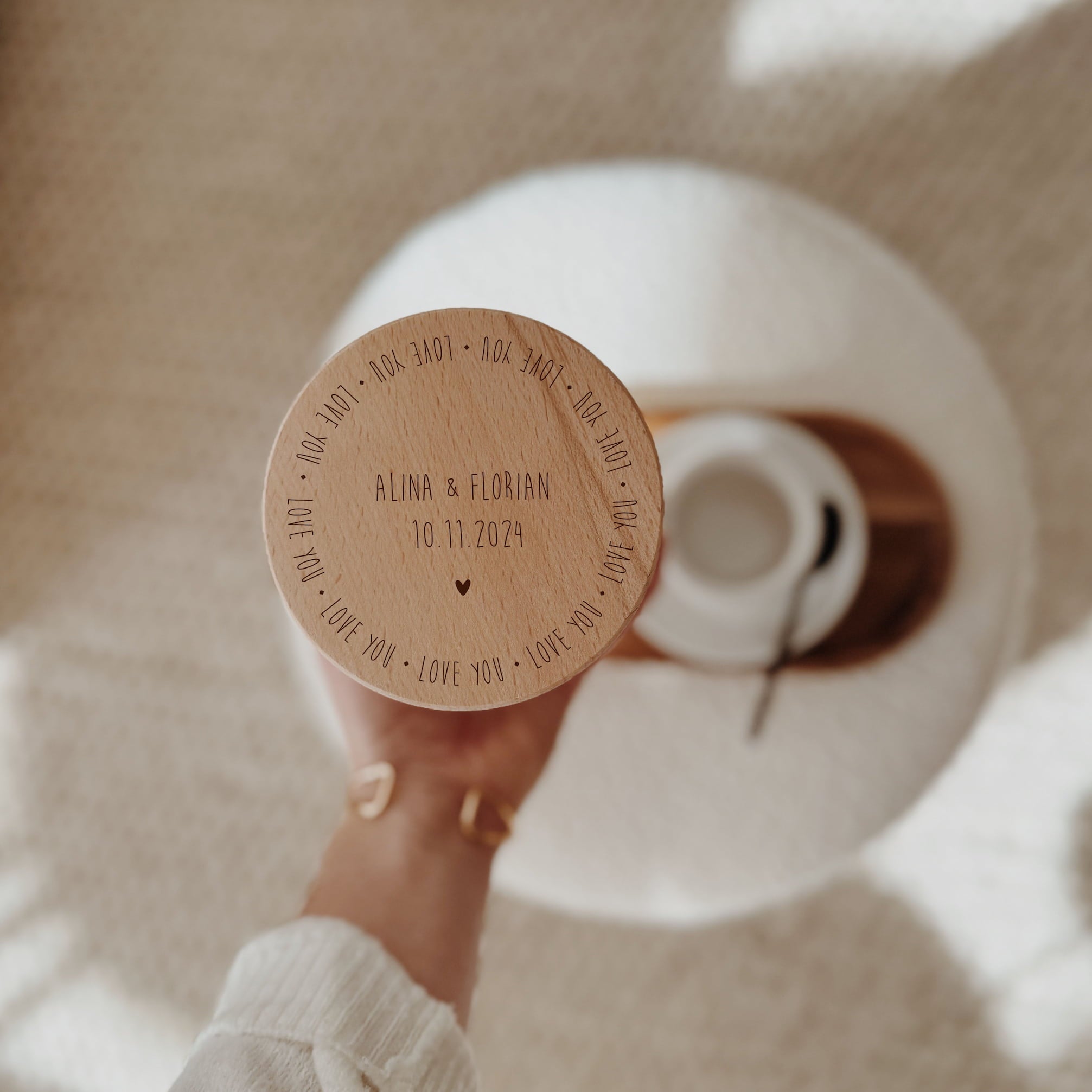 Personalisiertes Vorratsglas - Love you Name & Datum - lyllevenn