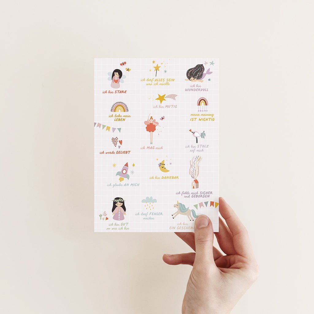 Postkarte Affirmation -  Meerjungfrau - lyllevenn