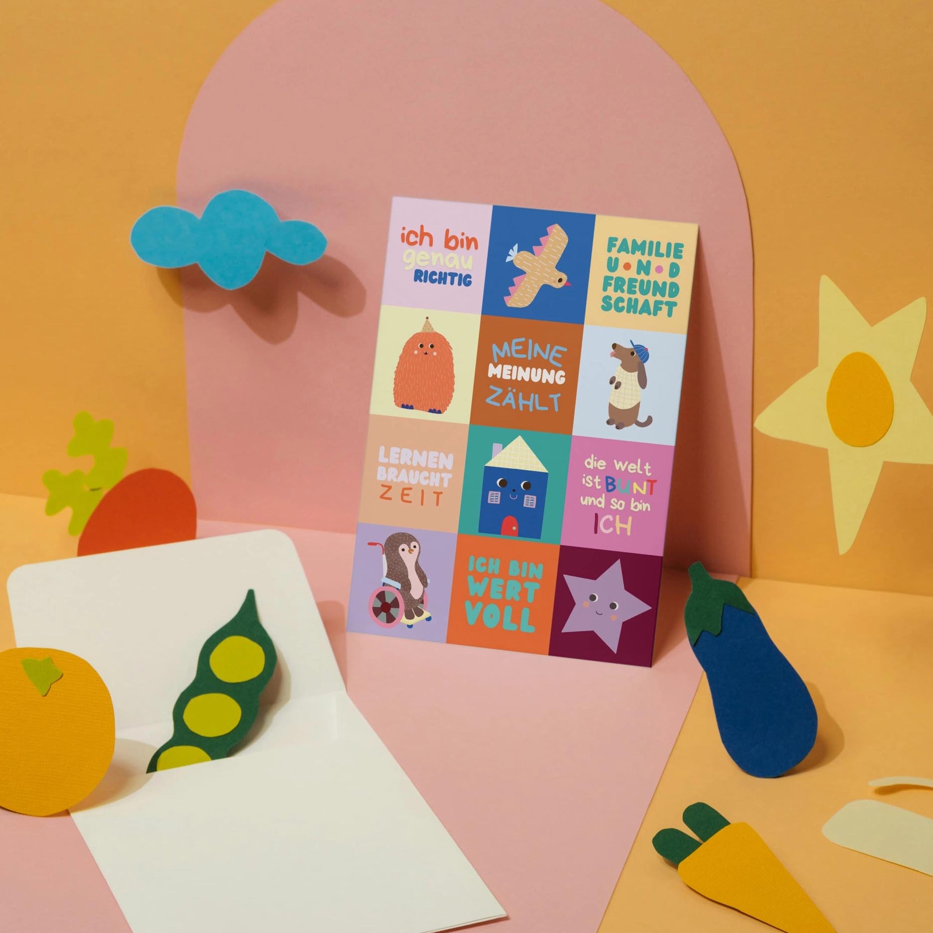 Postkarte Affirmationen - "be happy" - lyllevenn