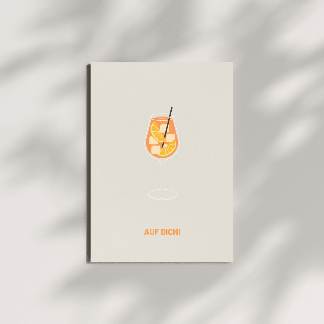Postkarte - Auf Dich! Aperol - lyllevenn