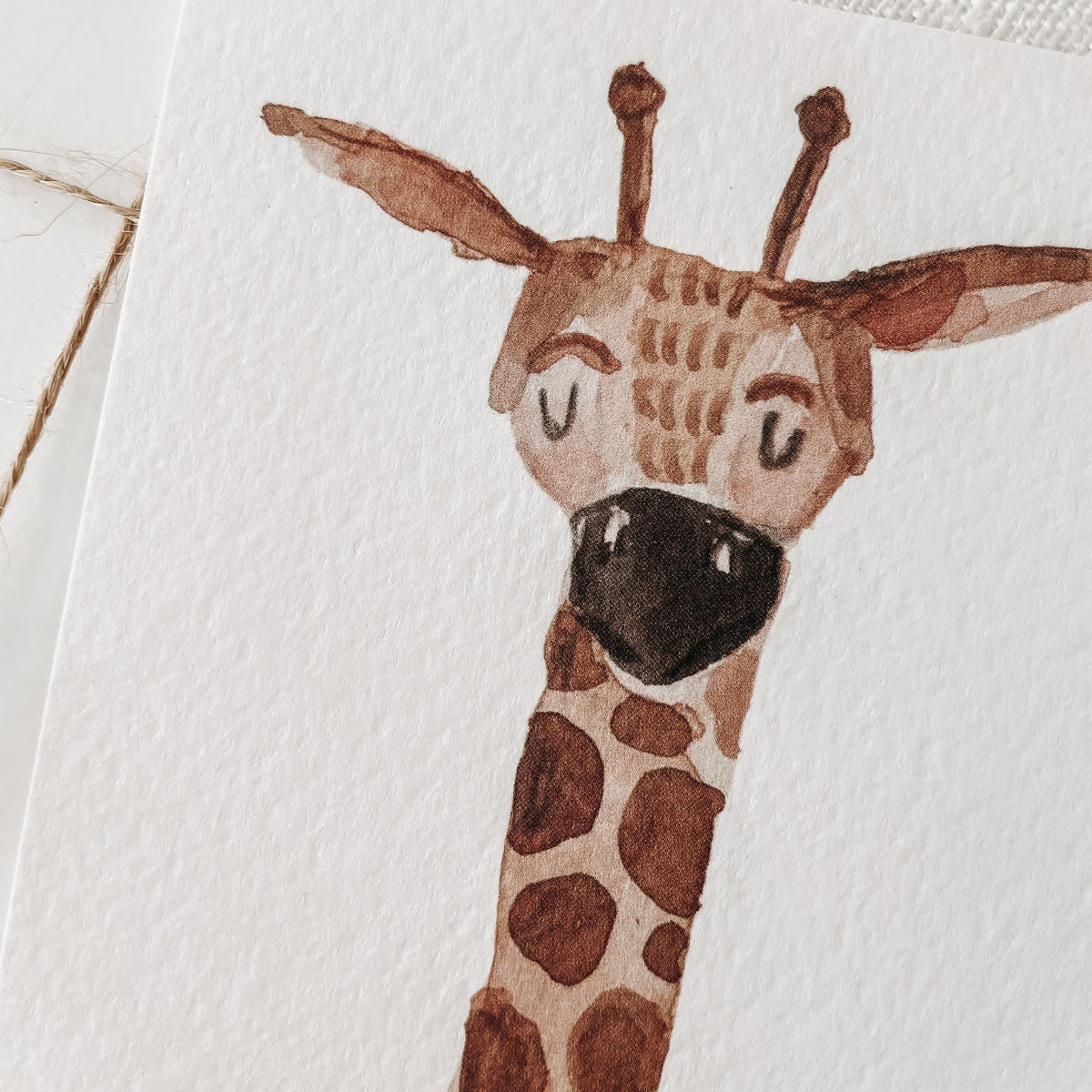 Postkarte - Giraffe aquarell - lyllevenn